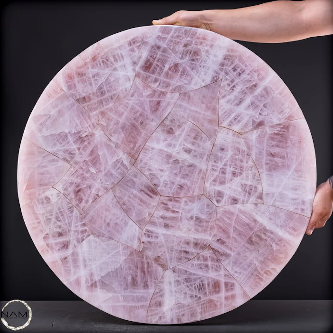 Exclusive rose quartz tabletop