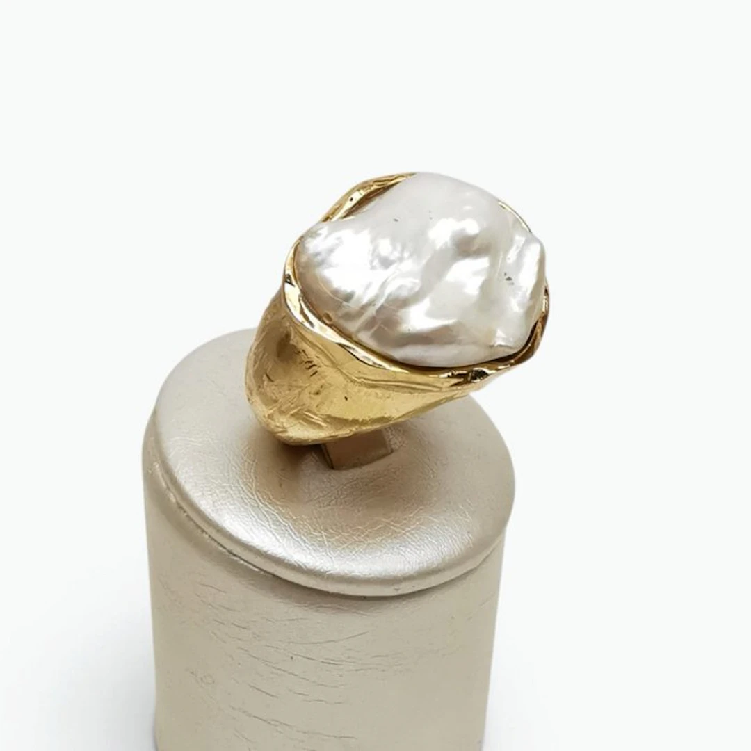Pearl - Bronze - Ring - Italian craftsmanship