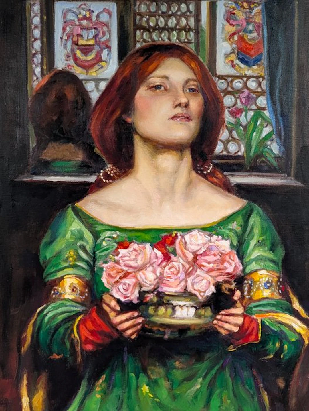 Italian school (XX) - Cogli le rose finché puoi - da John William Waterhouse