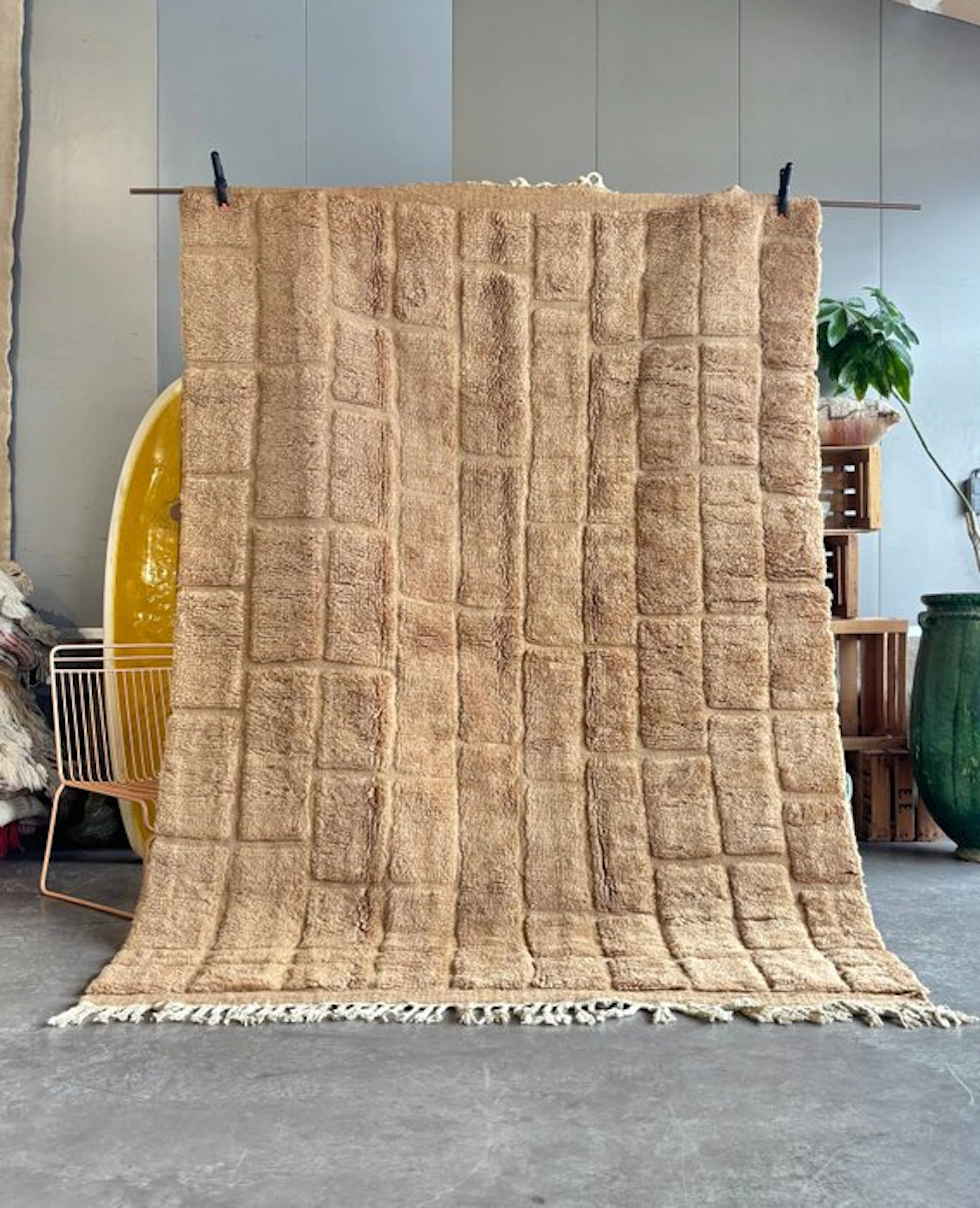 NEW – Berber Beni M'rirt Rug – Handknotted Wool – 200x300cm – Middle Atlas
