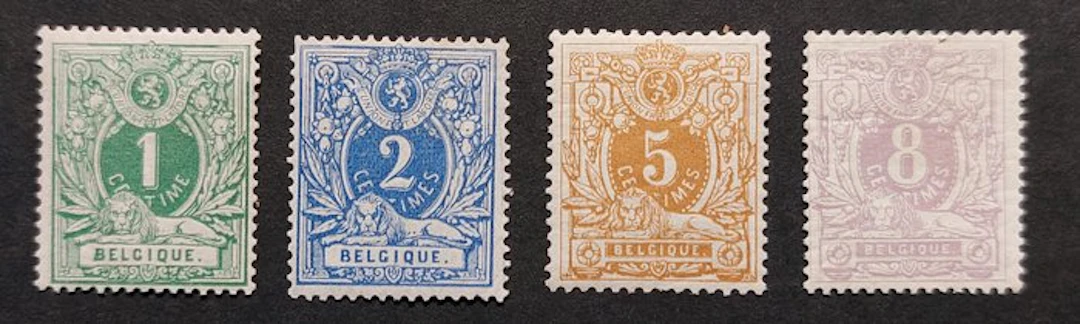 Belgium 1869/1870 - Lying lion with a heraldic shield - OBP 26 - 29