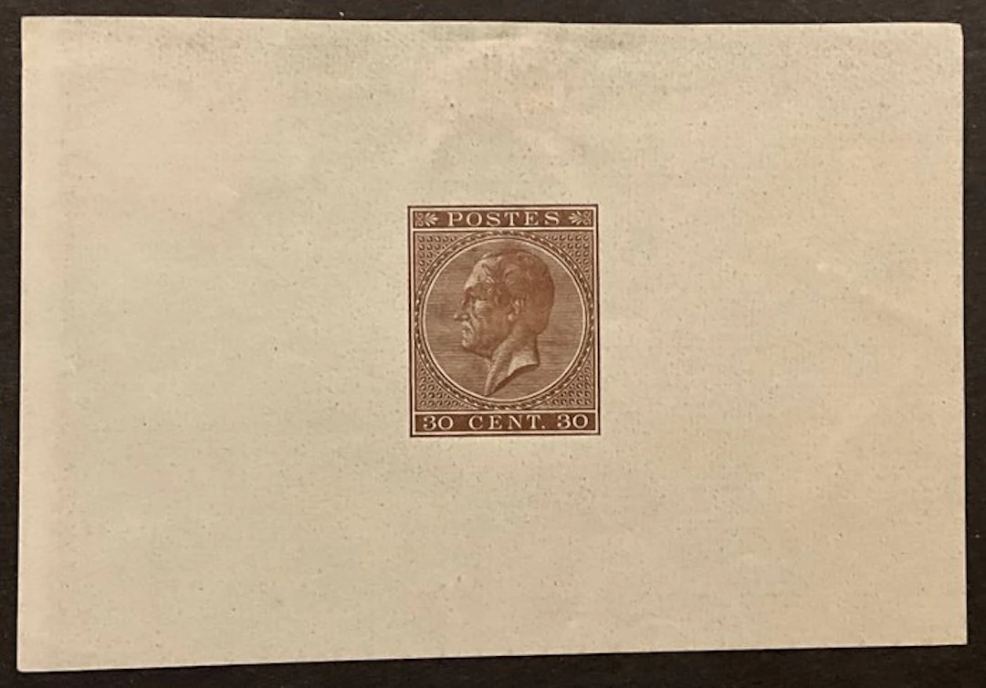 Belgium 1865/1895 - Leopold I in profile: Proof prints