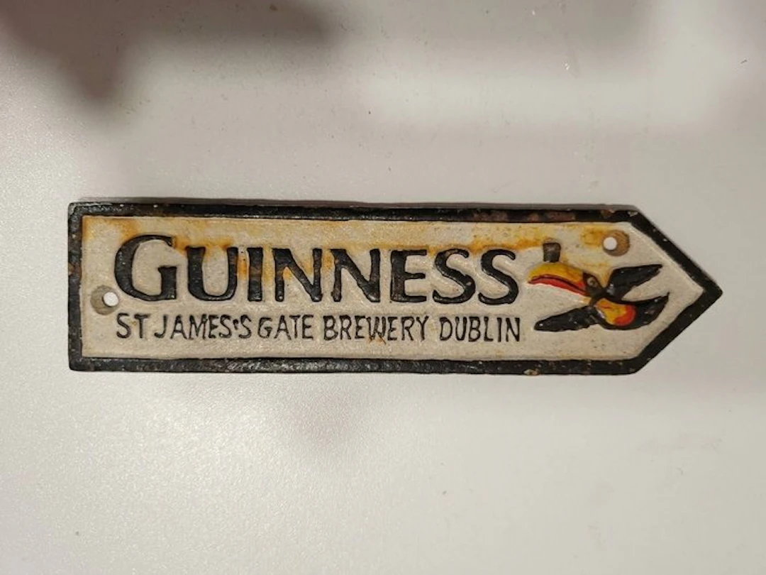 Guinness - Guinness plaque at St. James's Gate Brewery, Dublin - Sign - Iron