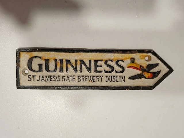 Guinness - Guinness plaque at St. James's Gate Brewery, Dublin - Sign - Iron