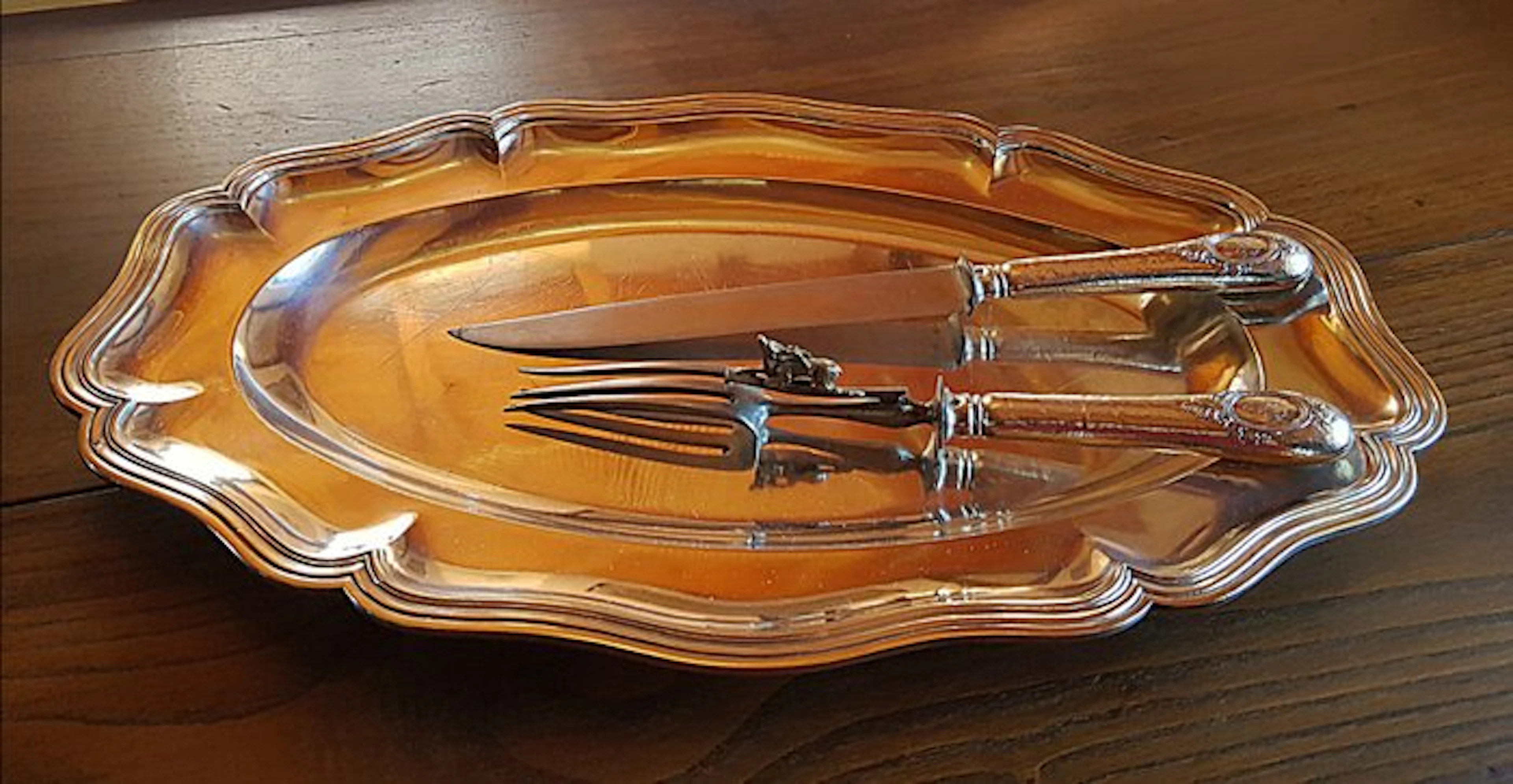 Serving tray - Silver - Solid silver tray