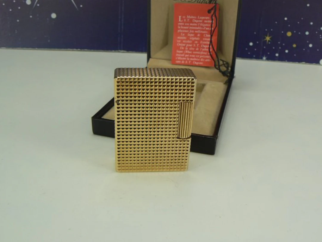 S.T. Dupont - Diamond tip - Pocket lighter - Gold-plated