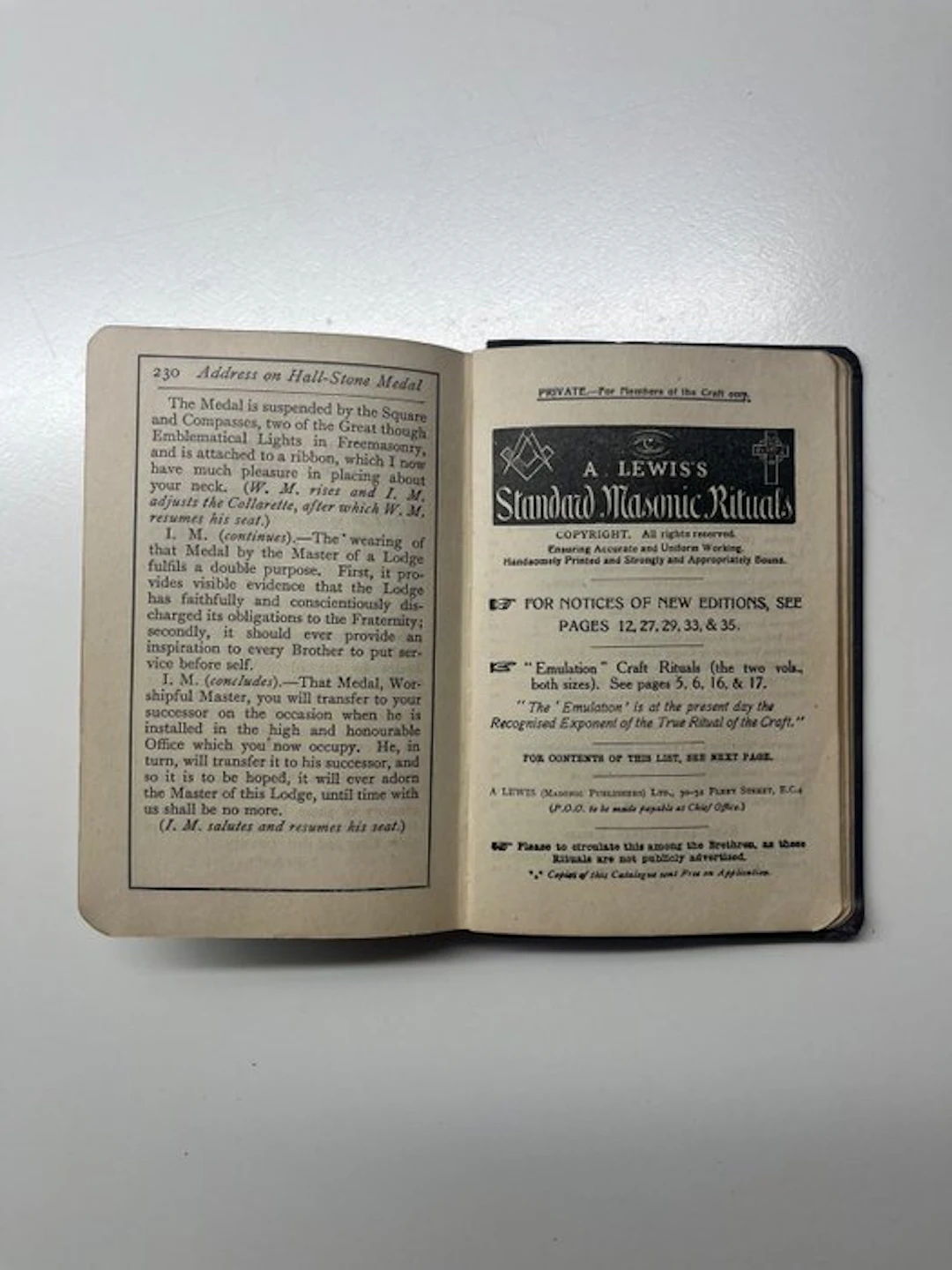A. Lewis (Masonic Publishers) - The Perfect Ceremonies of...