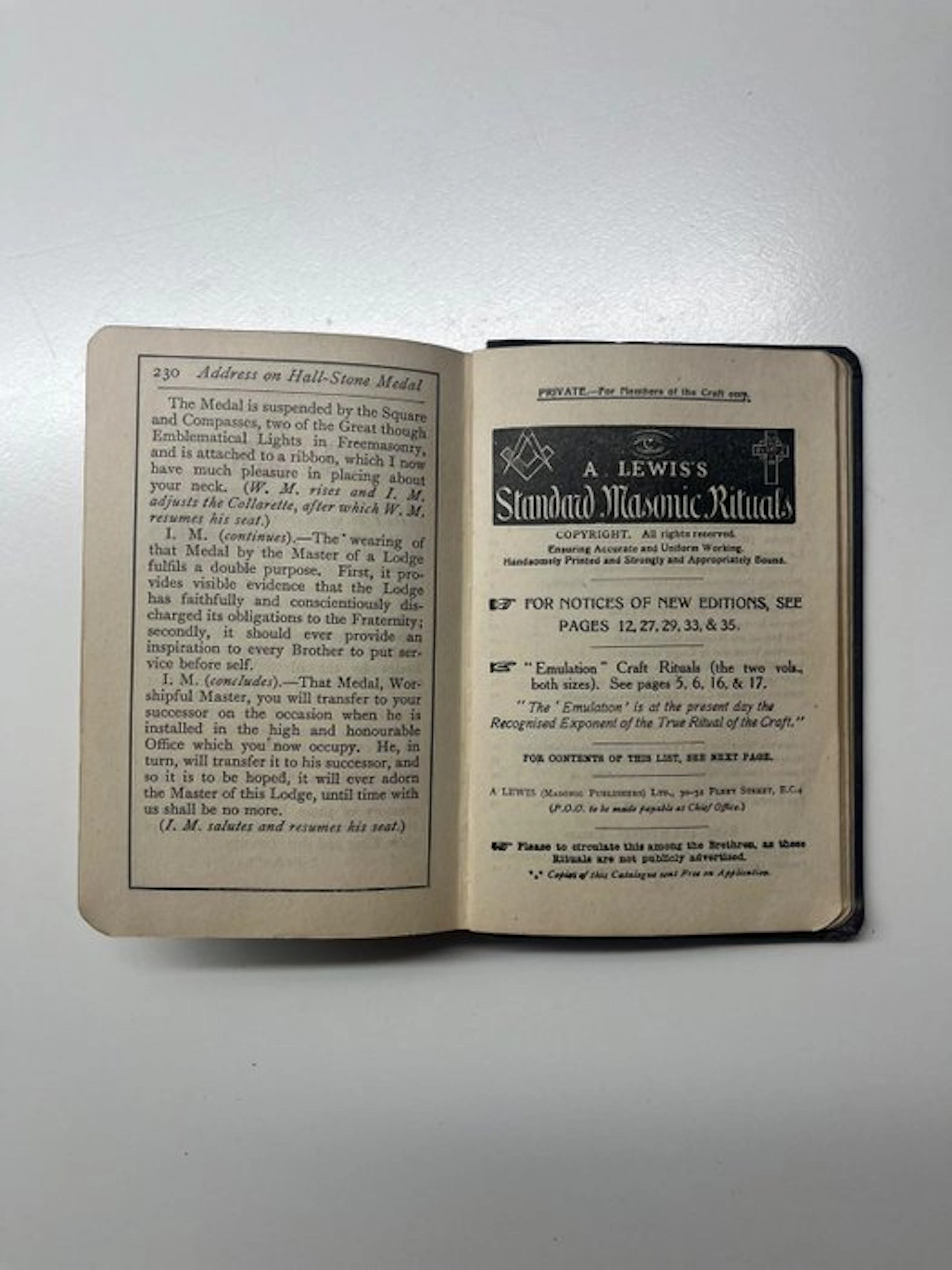 A. Lewis (Masonic Publishers) - The Perfect Ceremonies of...