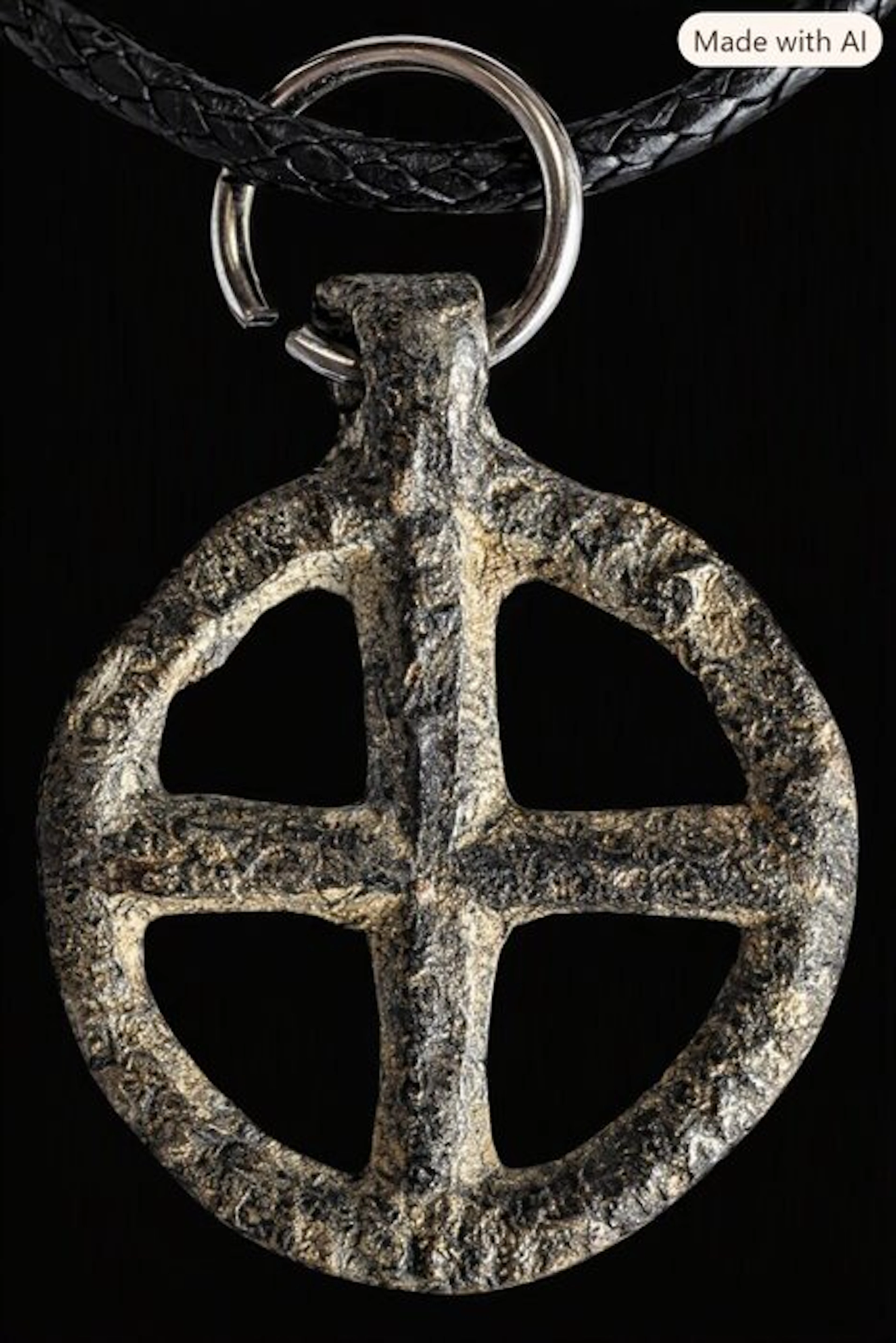 Celtic -Bronze- Interesting amulet/talisman in the shape...