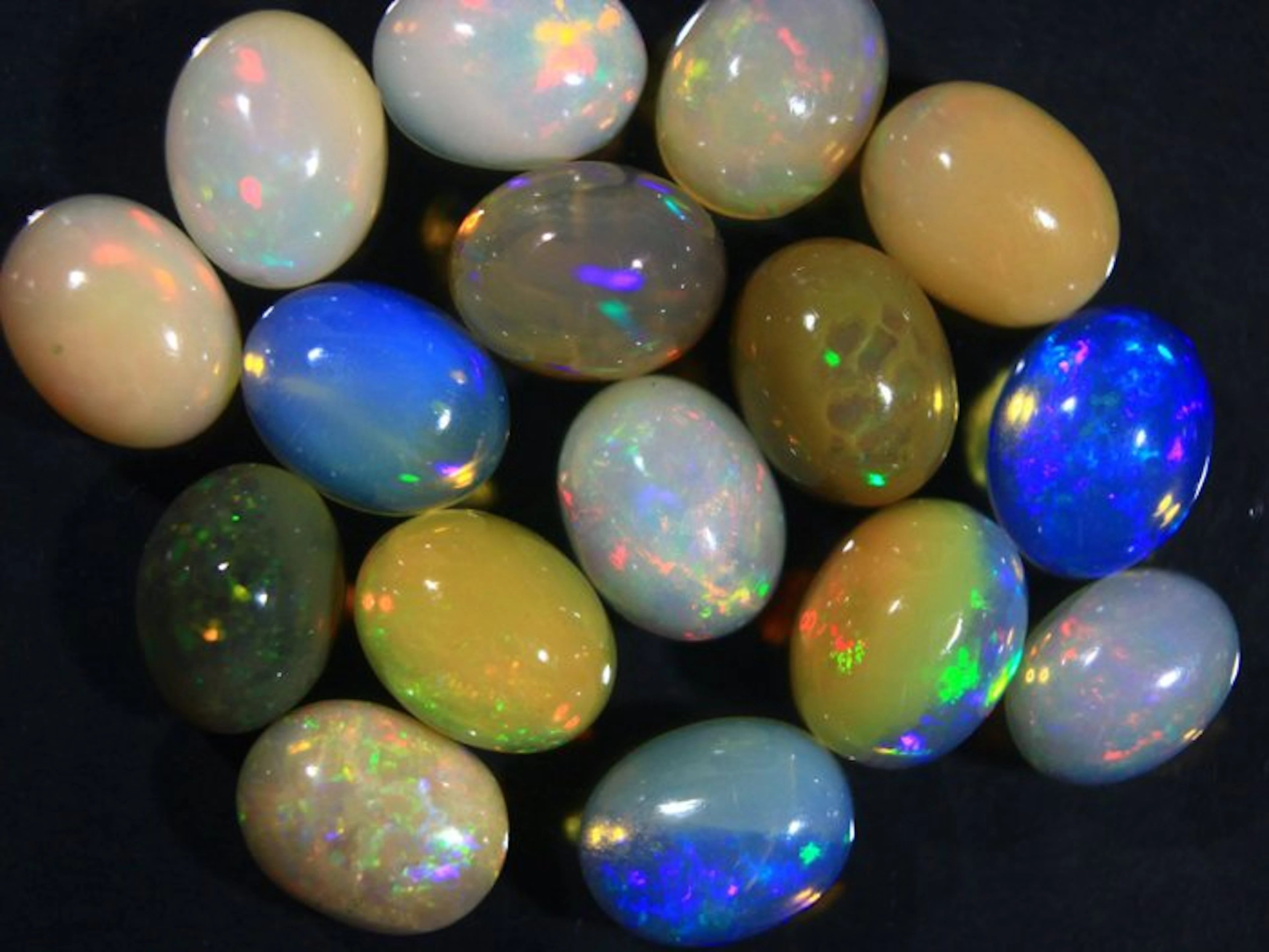 20.20 ct Natural Ethiopian Opals Cabochon - Height: 9 mm - Width: 7 mm- 4.04 g