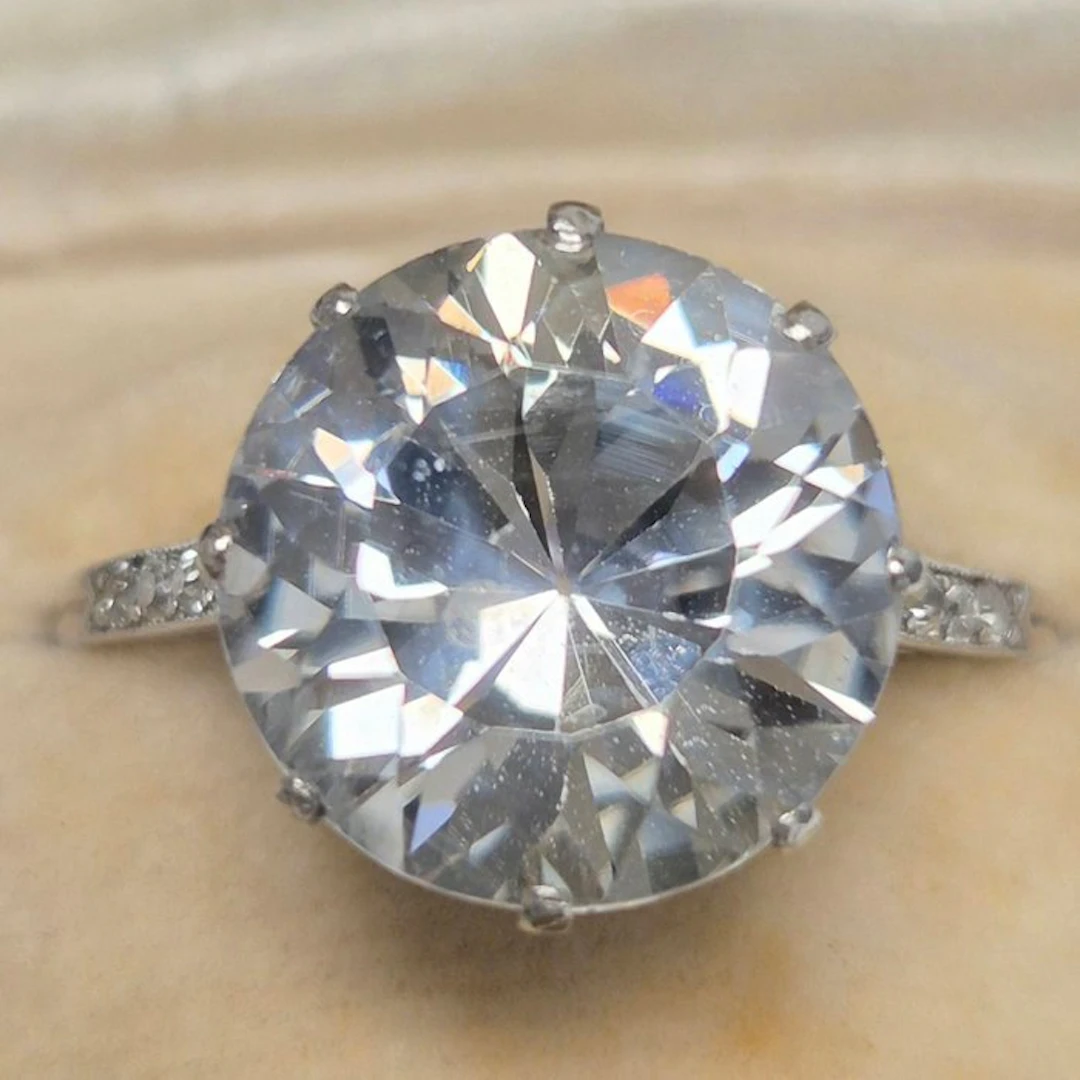 No reserve price - Ring Platinum - 6.65ct