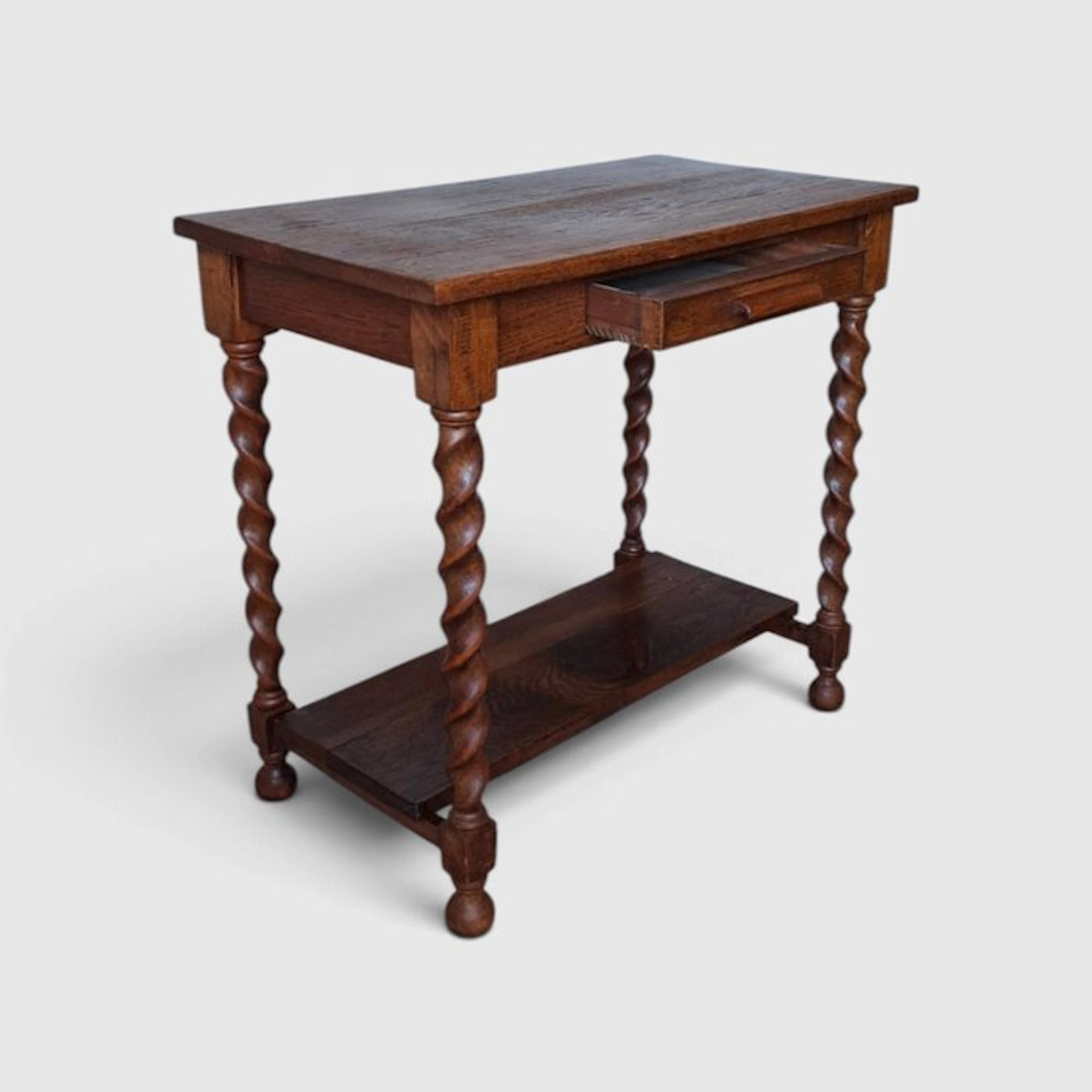Side table - Oak wood - VICTORIAN-EDWARDIAN STYLE