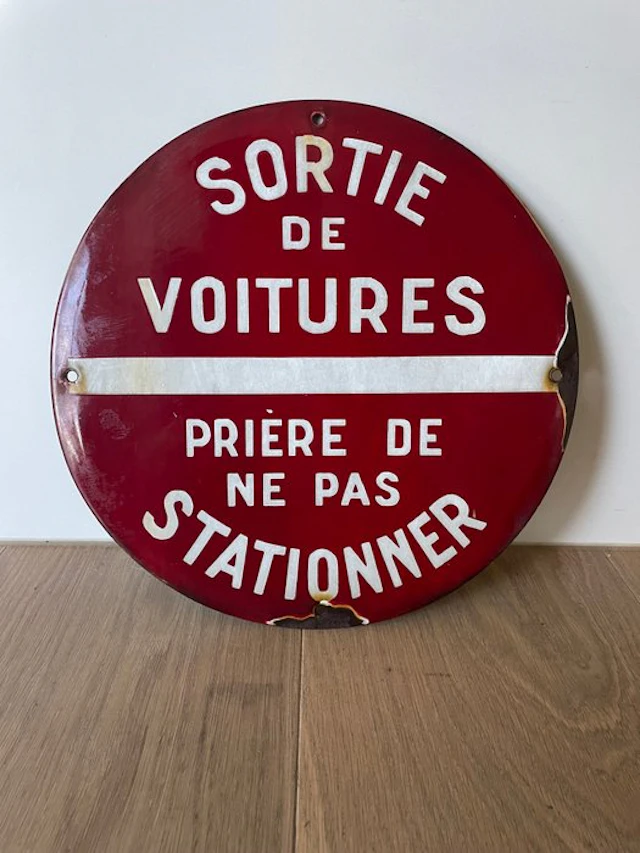 EXIT old enamel border - Advertising sign - Enamel