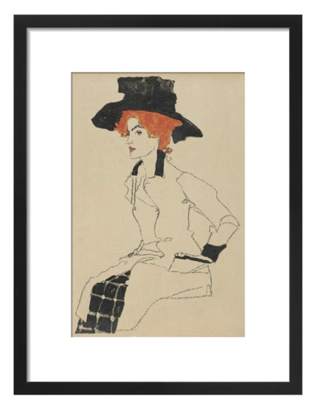 Egon Schiele - "Portrait of a Woman, 1910”.