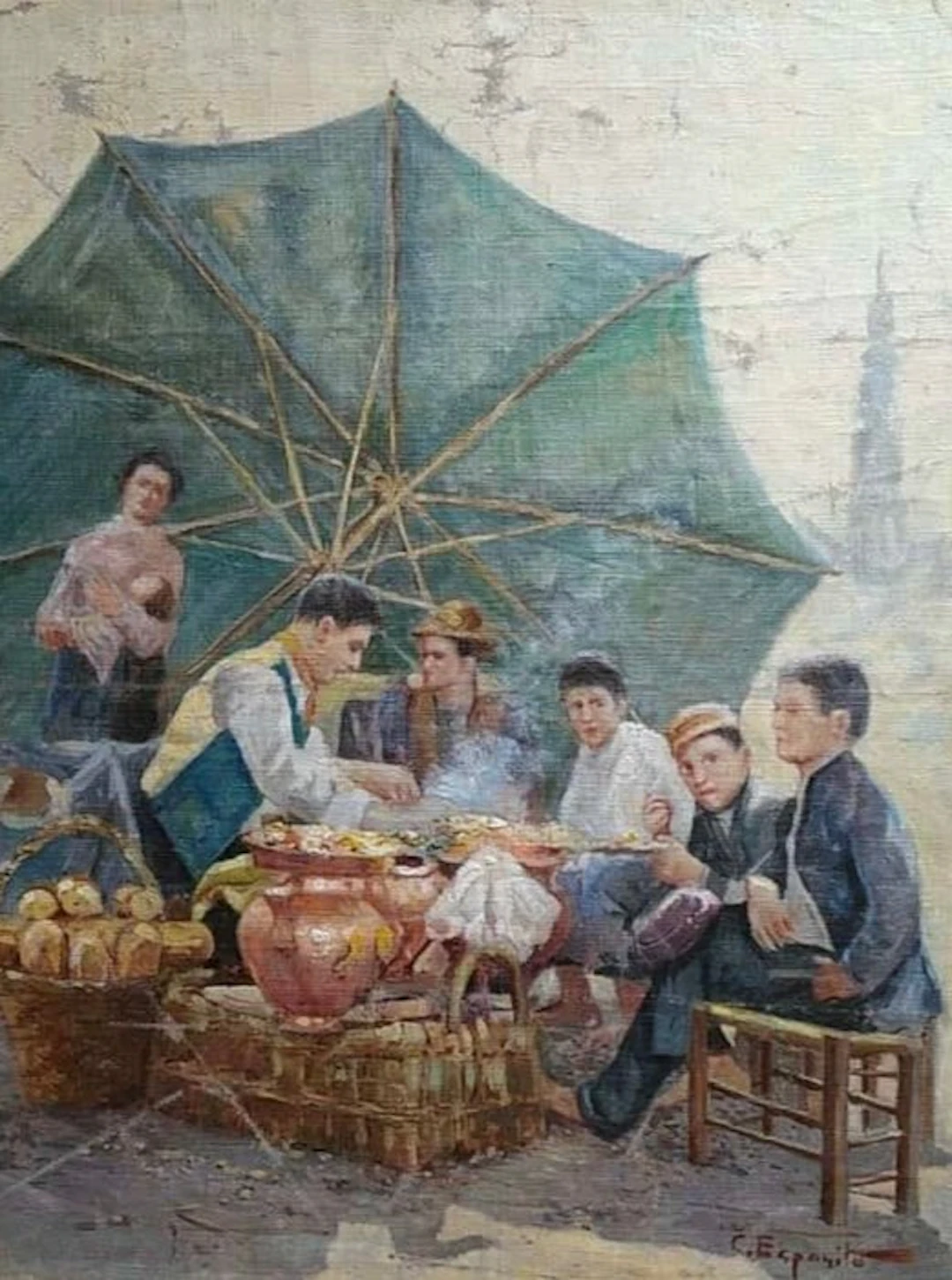 Cesare Esposito (1886-1943) - Mercato