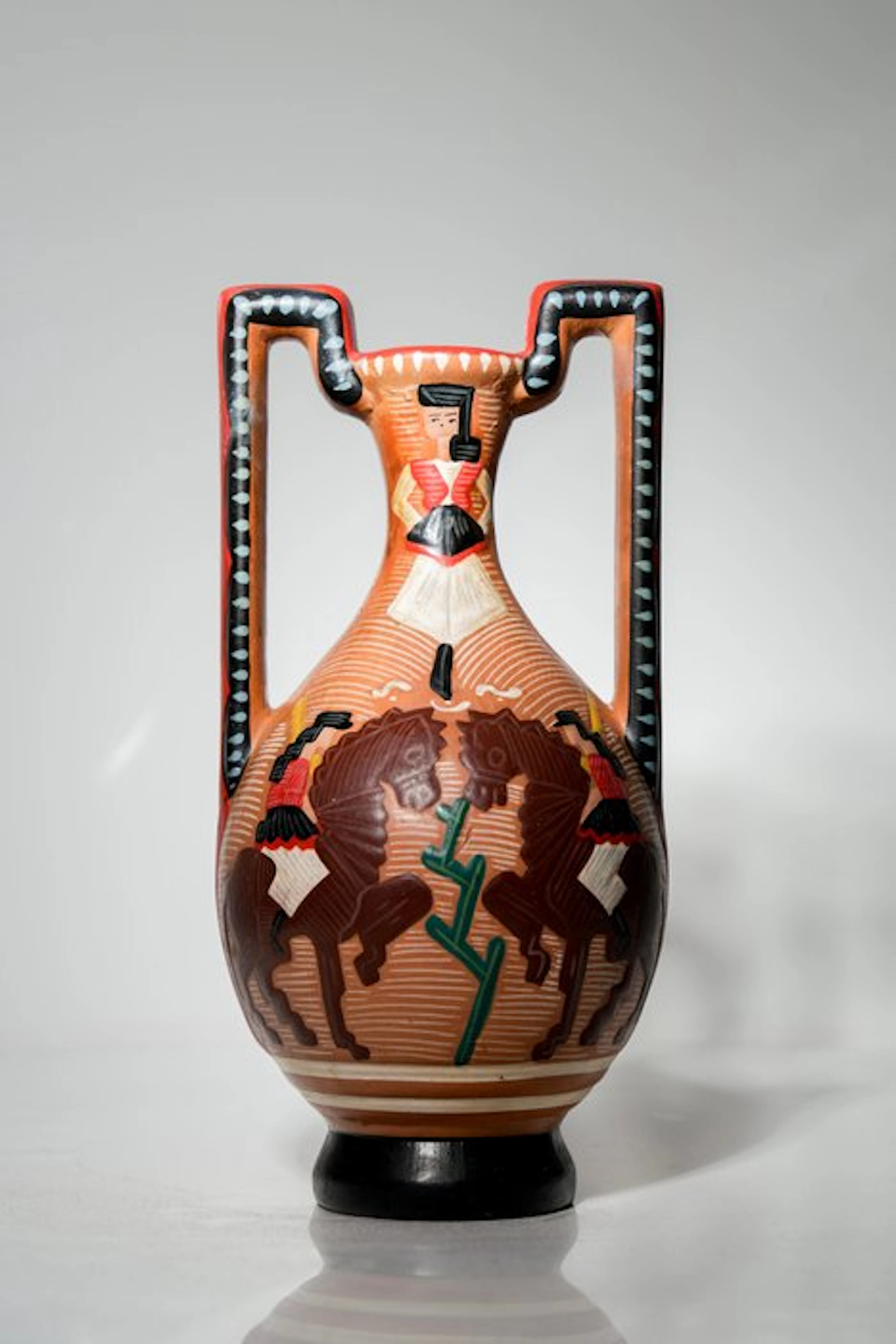 Sardinian terracotta amphora attributed to Carmen Nuoro