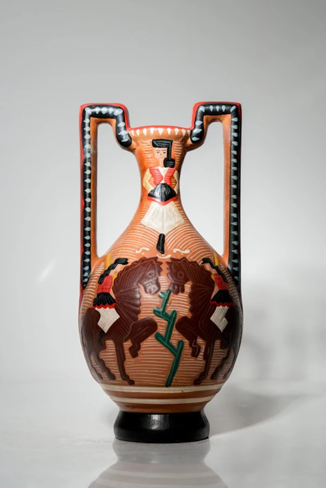 Sardinian terracotta amphora attributed to Carmen Nuoro