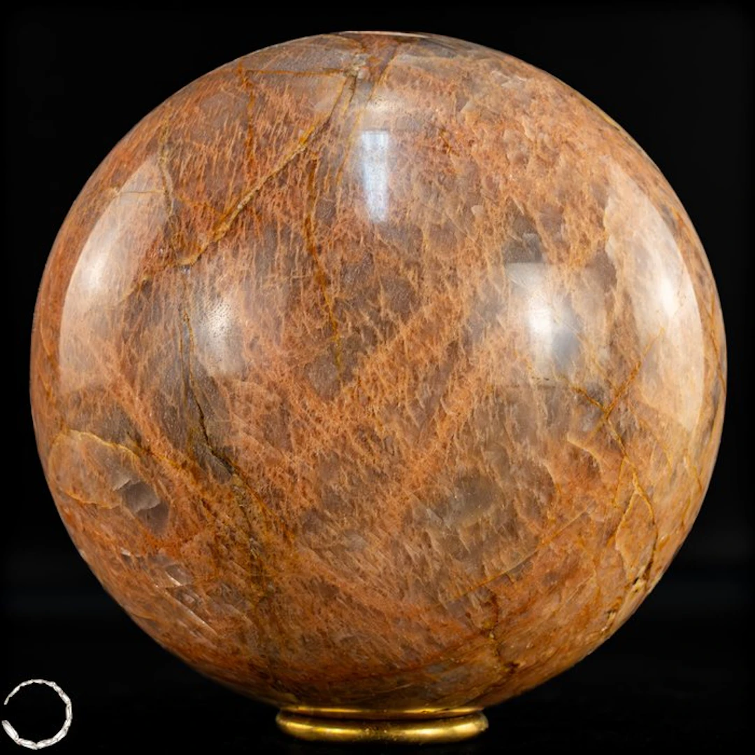 Natural Peach Moonstone Sparkling Sphere- 3506.16 g