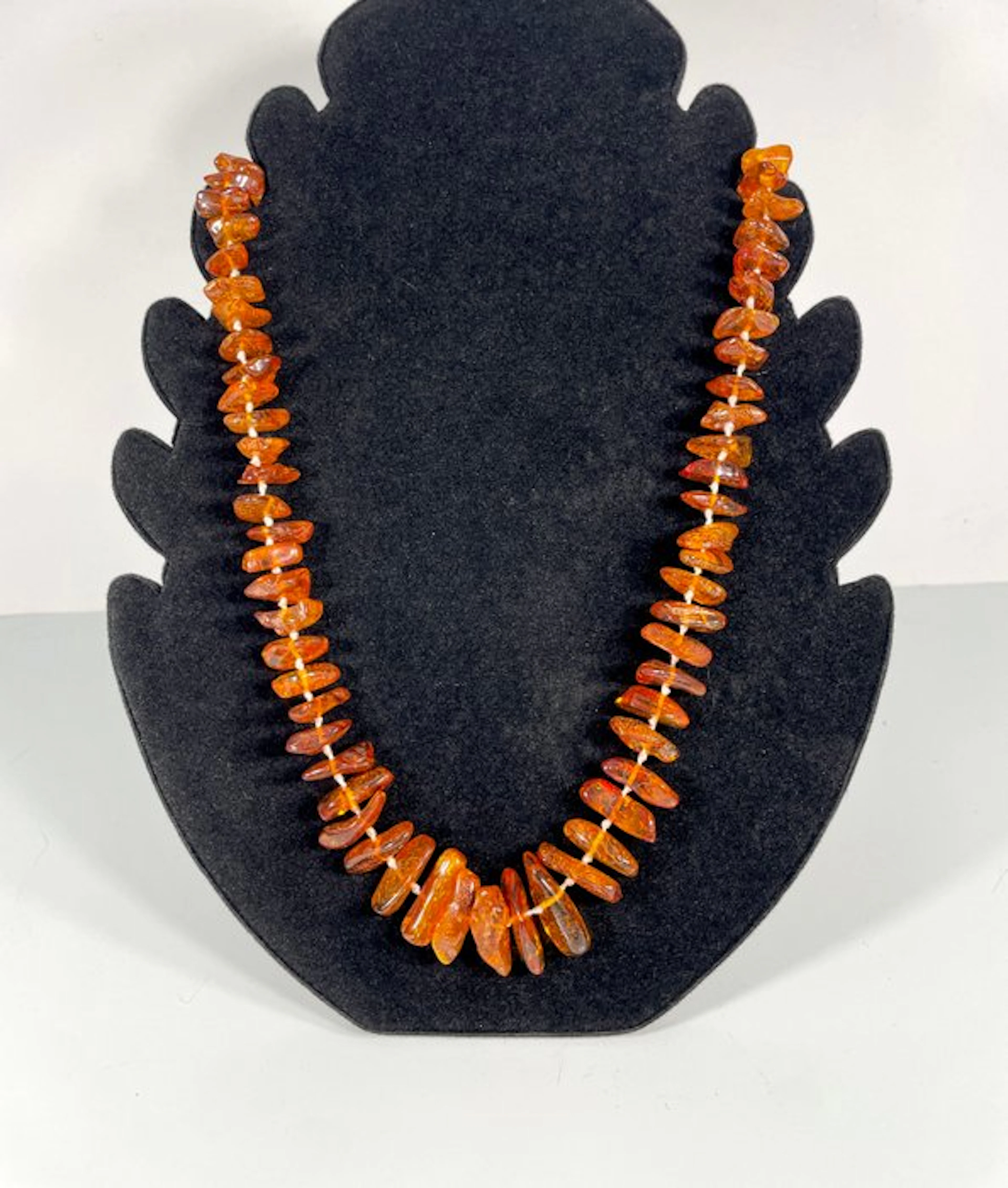 Natural - Baltic Succinite Necklace - Hand-knotted...