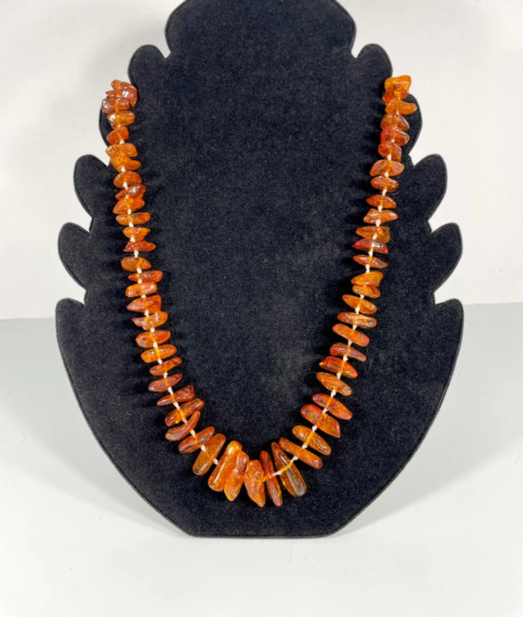Natural - Baltic Succinite Necklace - Hand-knotted...
