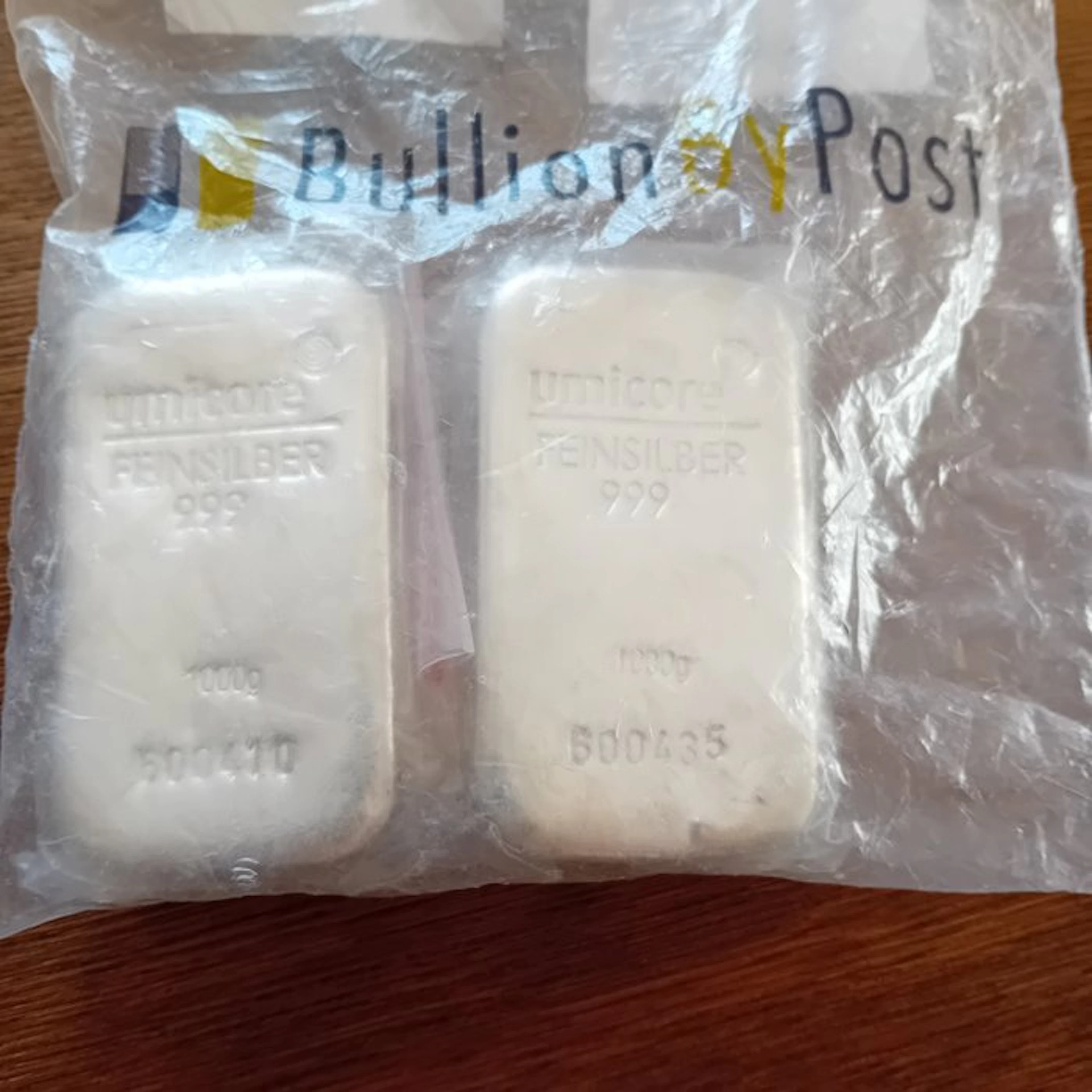 2 kilograms - Silver .999 - Umicore, Belgium - Sealed & with certificate