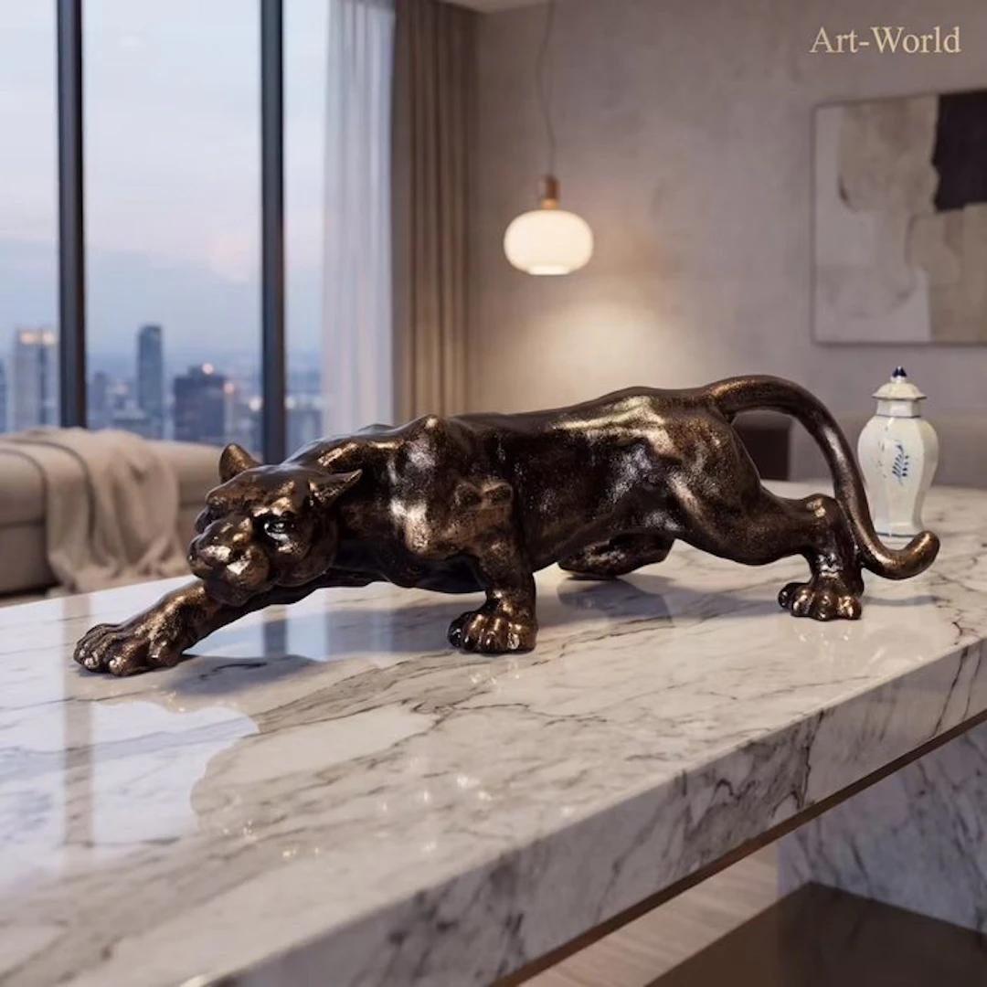 Statue, Groot Formaat Panter 41.5 cm / 4.4 kg (Zonder...