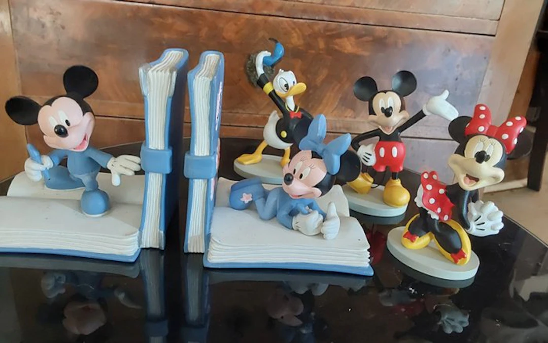Disney - Figurine - Paire de serre-livres Mickey et...