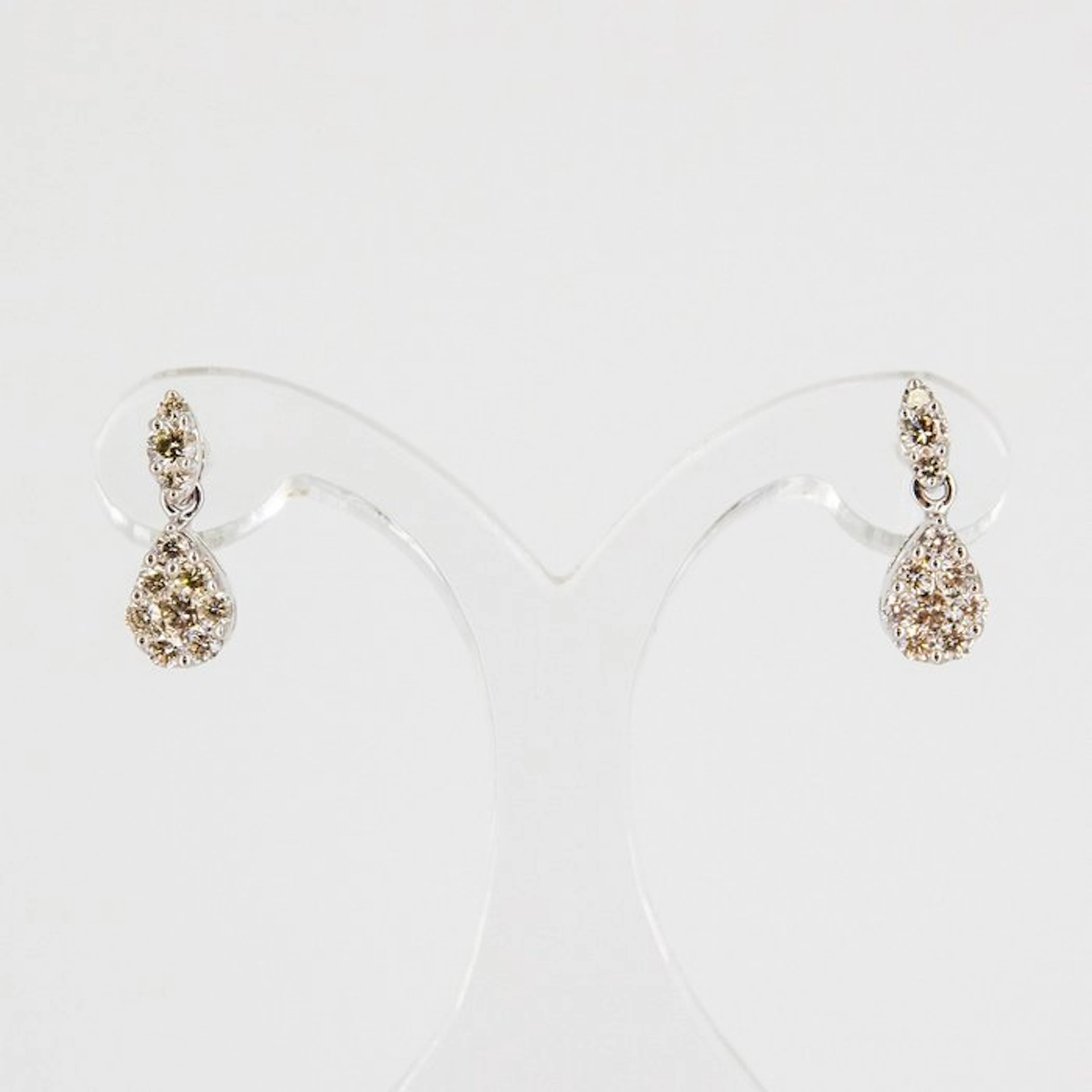Earrings - 18 kt. White gold - 0.37ct. tw. Diamond (Natural)