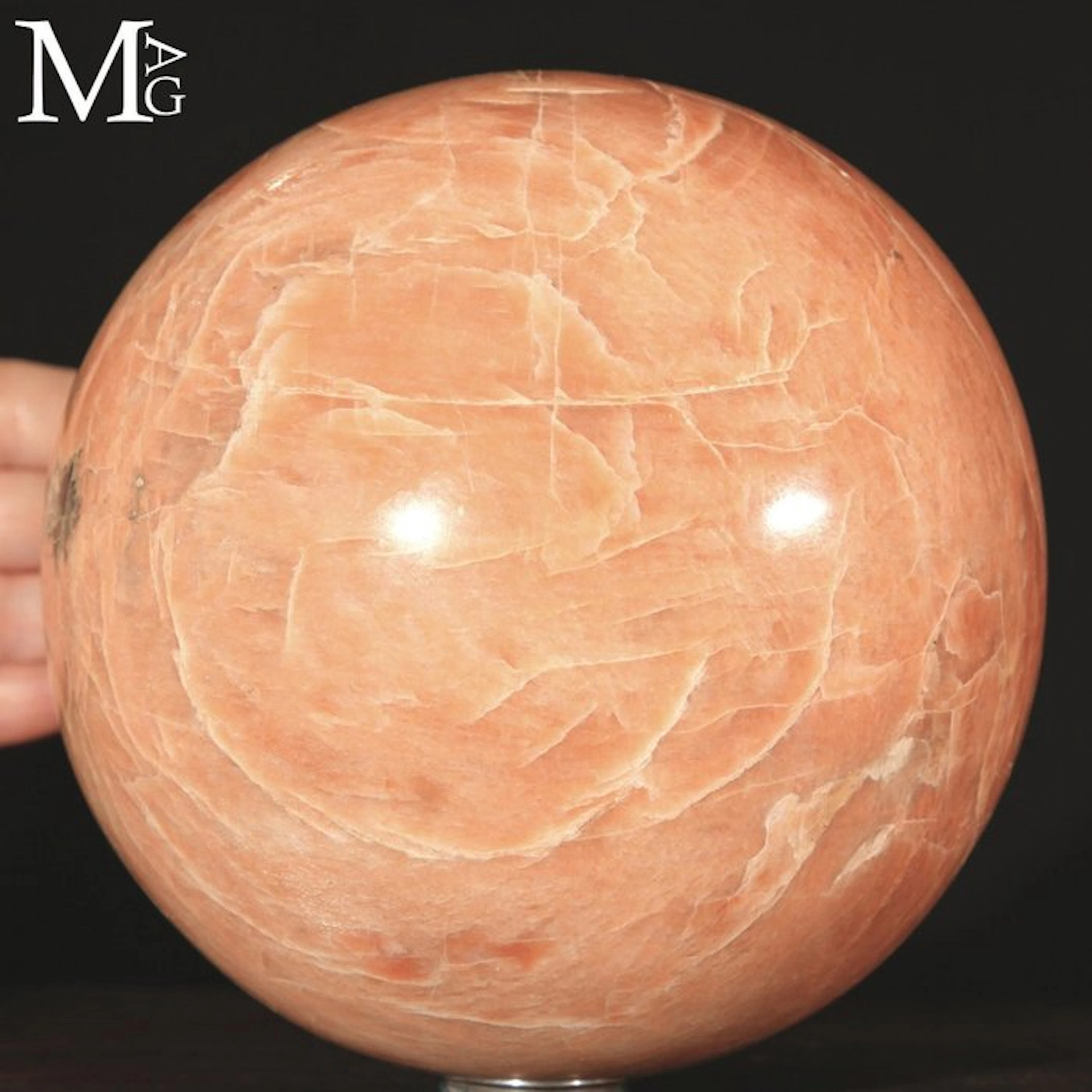Large Peach Feldspar Sunstone with a Warm Satiny Sheen...