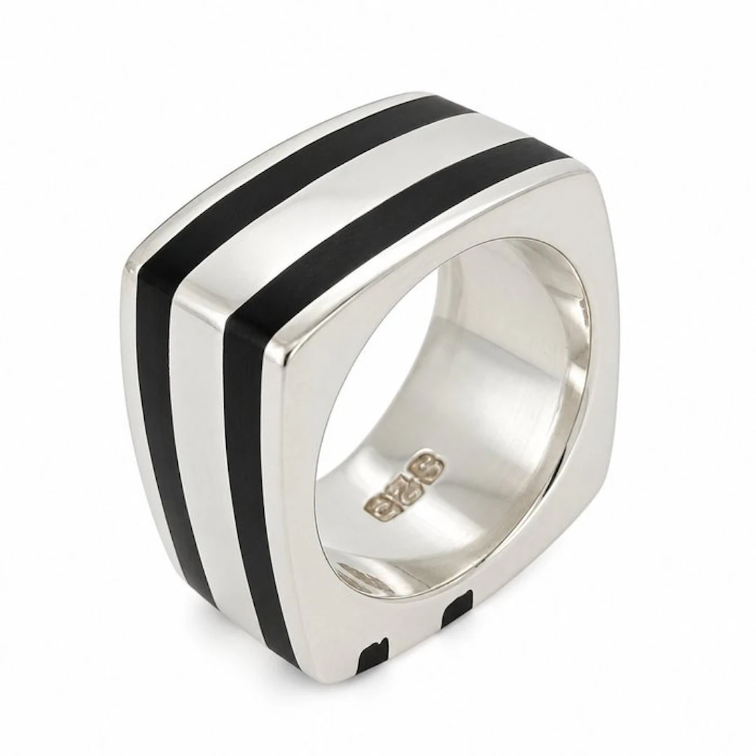 No reserve price - Ring Silver - Made in Italy - Handmade
