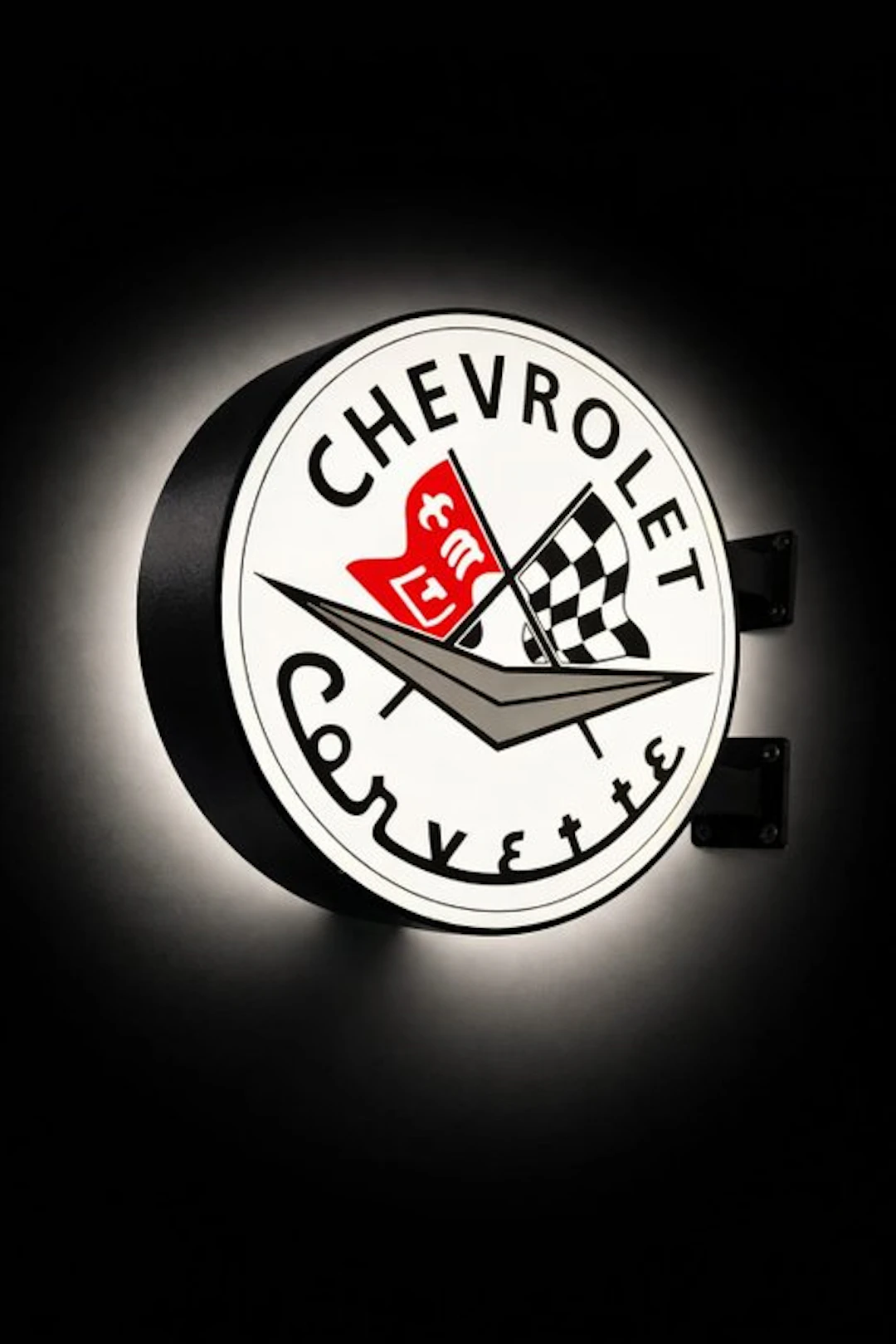 Chevrolet Corvette double-sided hanging illuminated sign...