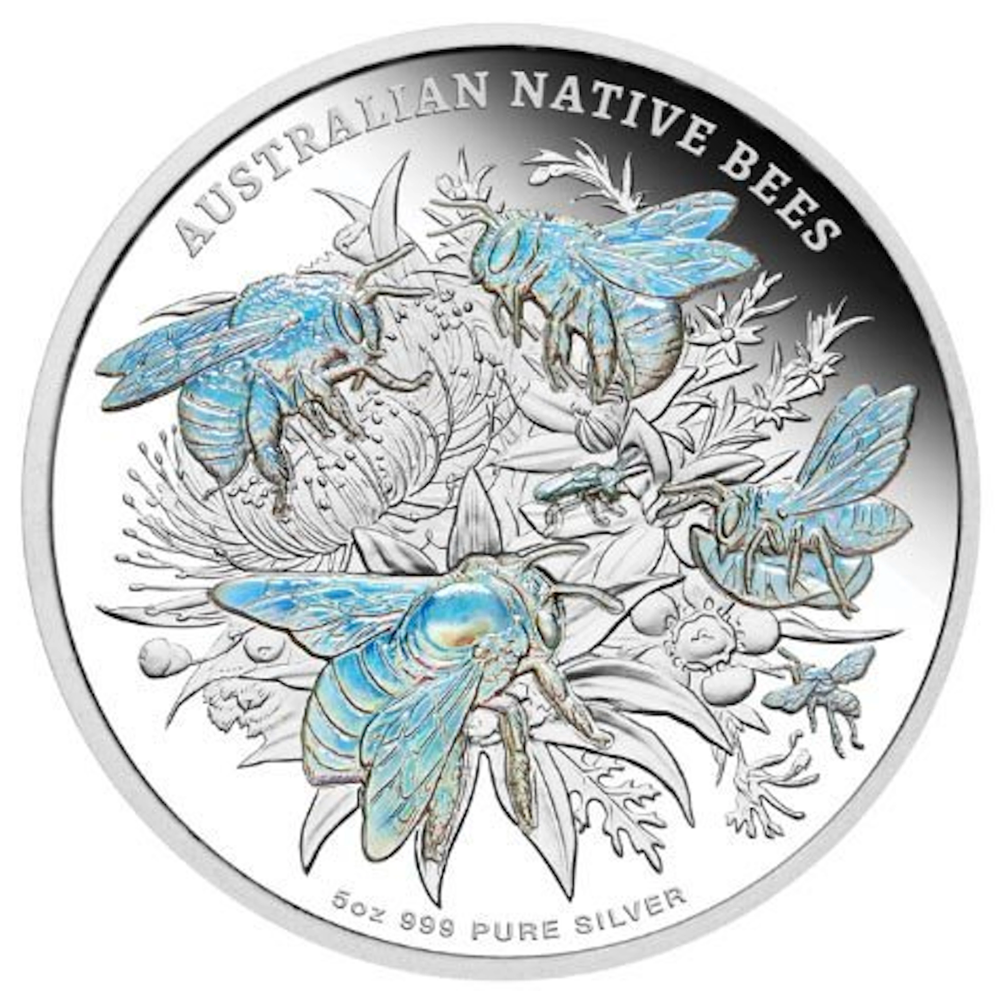 Niue. 10 Dollars 2017 'Native Bee - 5 Oz mit CoA und BOX