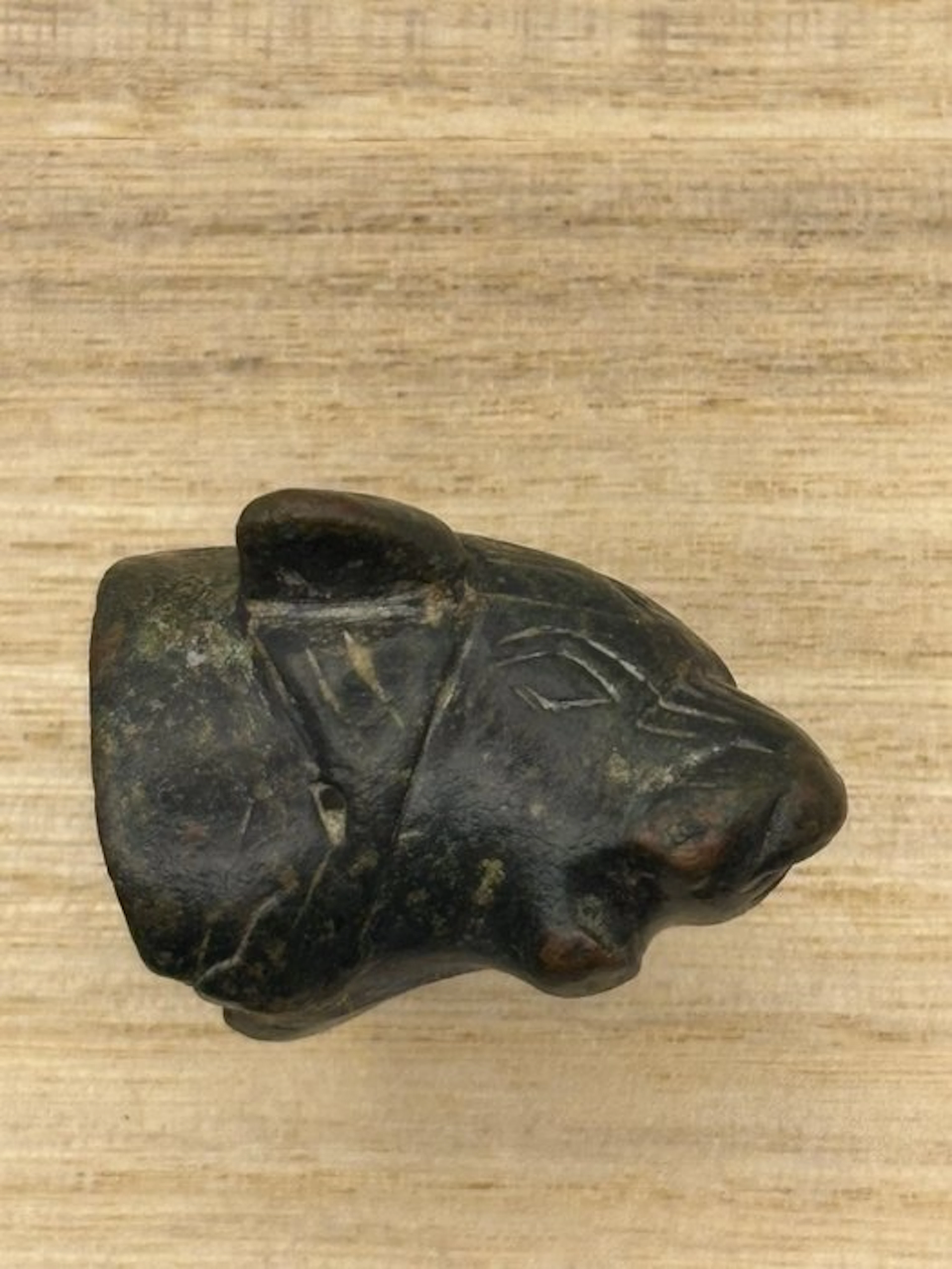 Ancient Roman, Empire Bronze Bear Head applique - 22 mm (No reserve price)