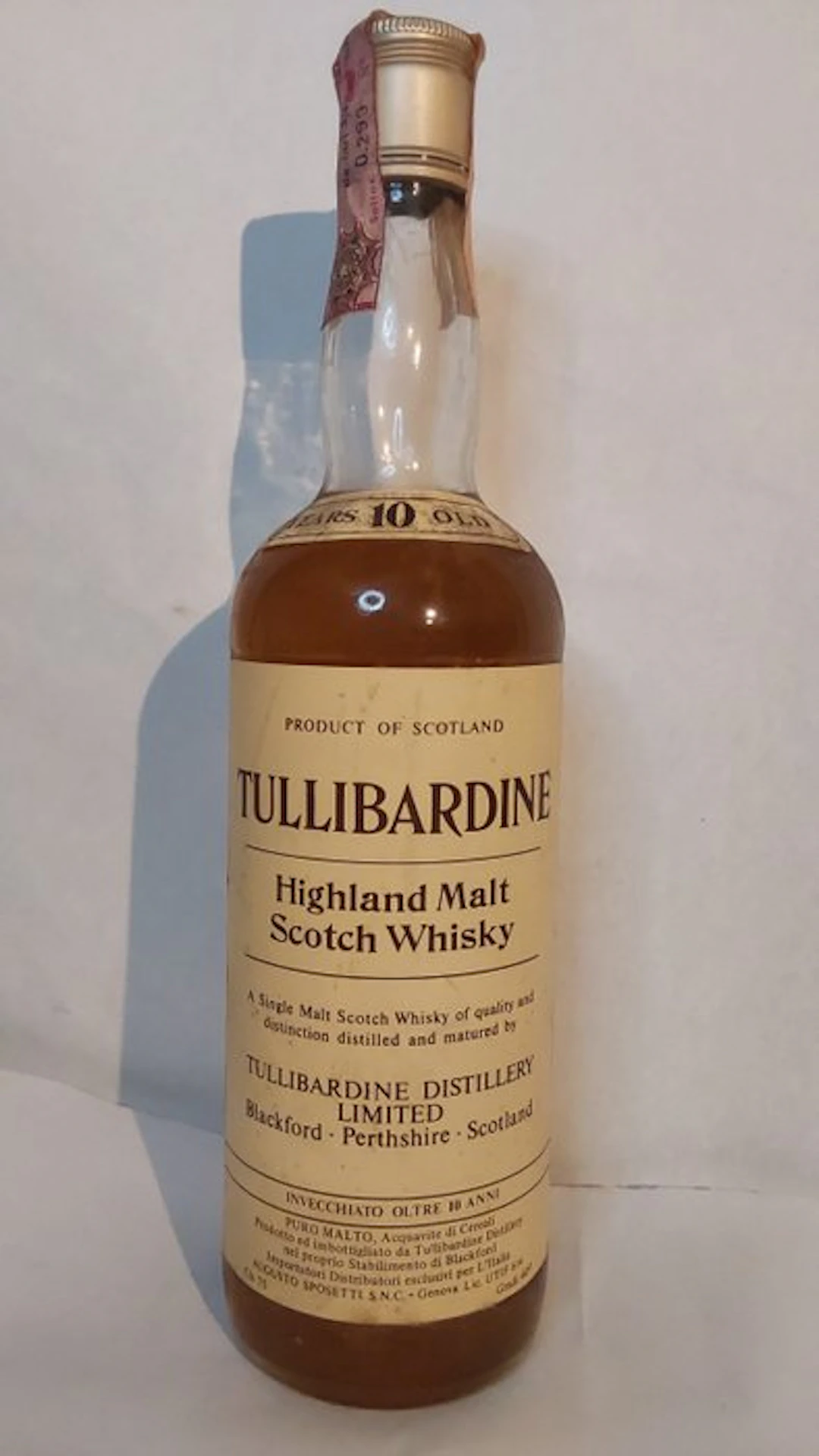 Tullibardine 10 years old Highland Malt - b. 1970s - 70cl
