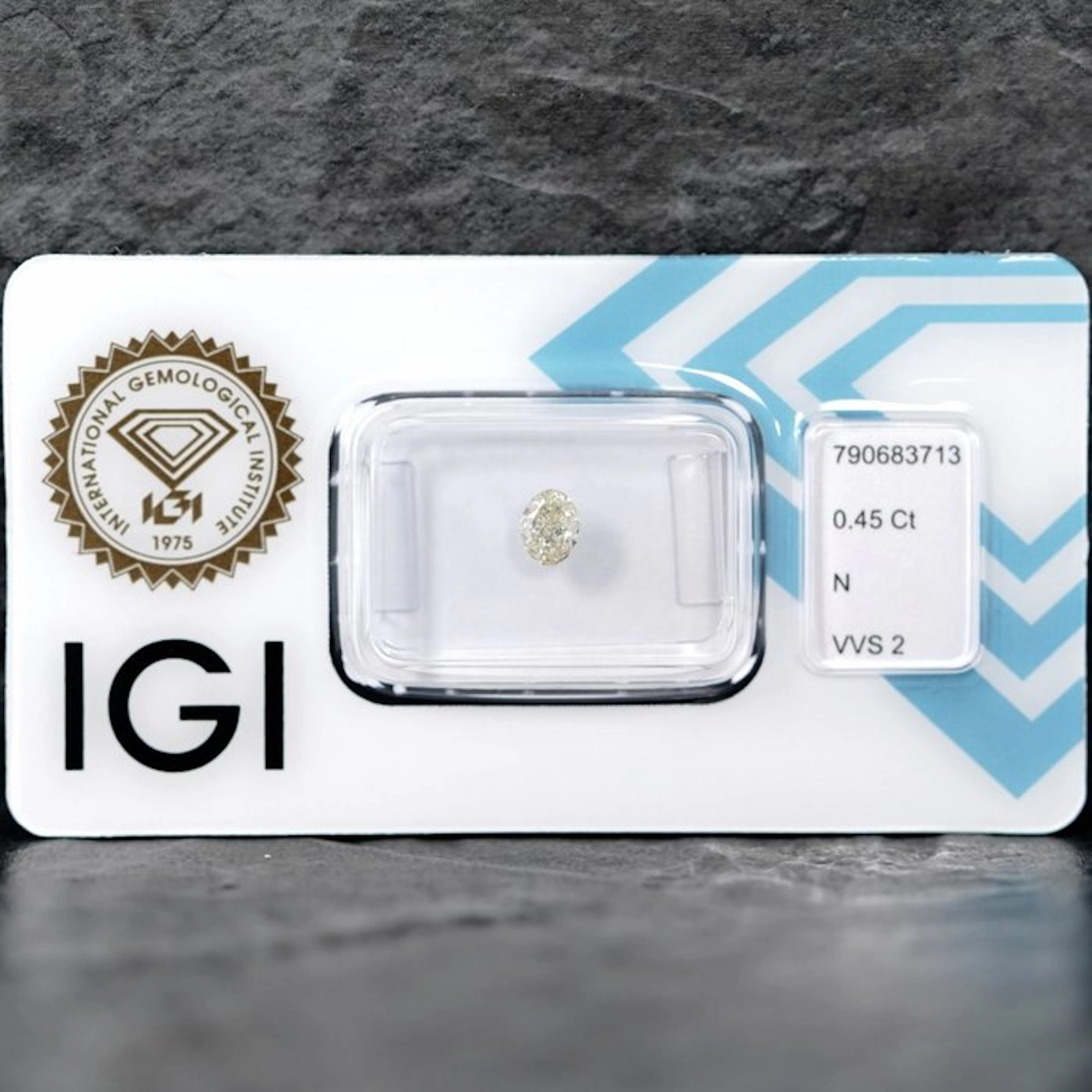 1 pcs Diamond (Natural) - 0.45 ct - Oval - VVS2...