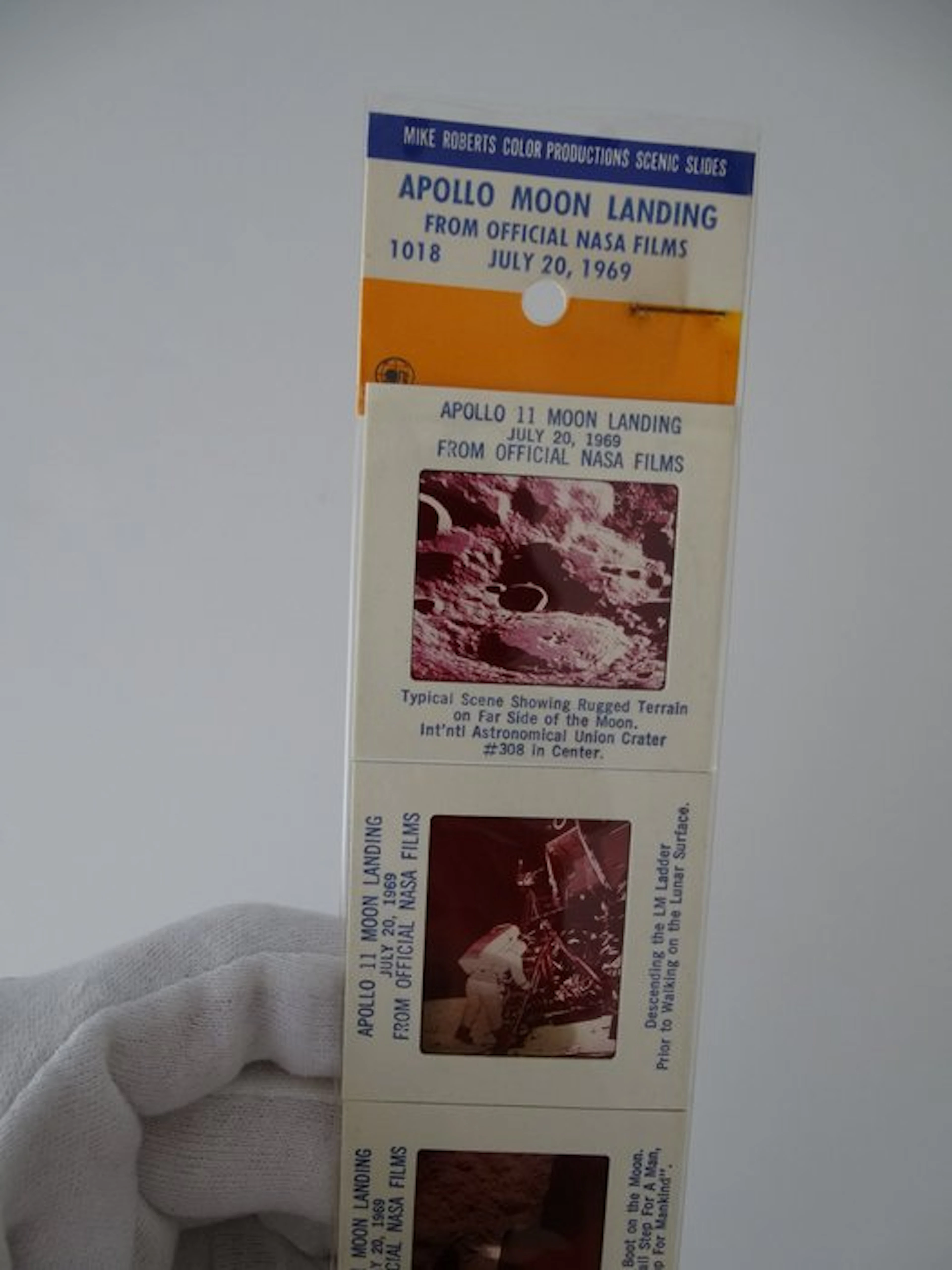 Vintage NASA picture set Apollo 11 Mission - four original slides - 1960-1970