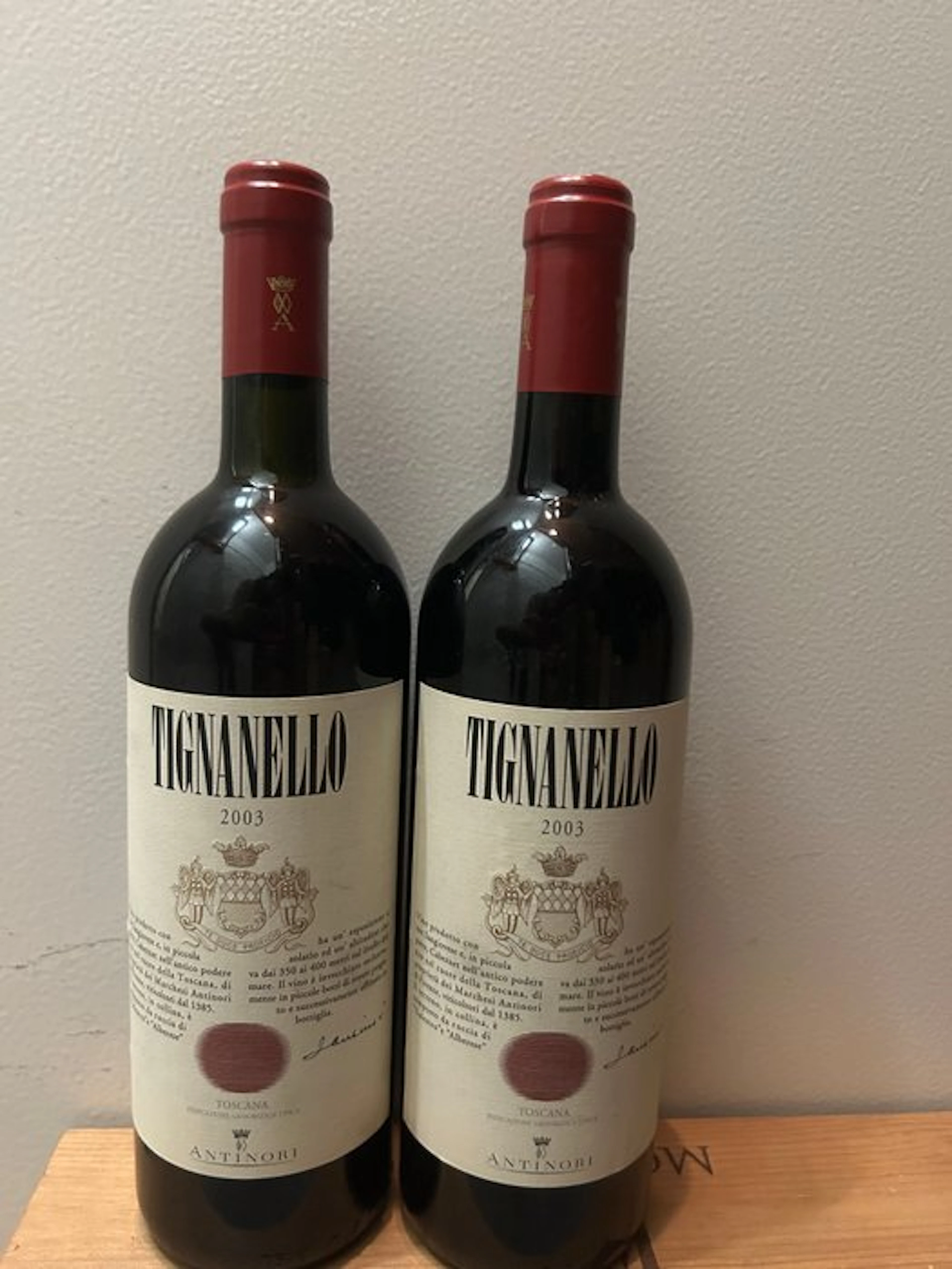 2003 Antinori, Tignanello - Tuscany - 2 Bottles (0.75L)