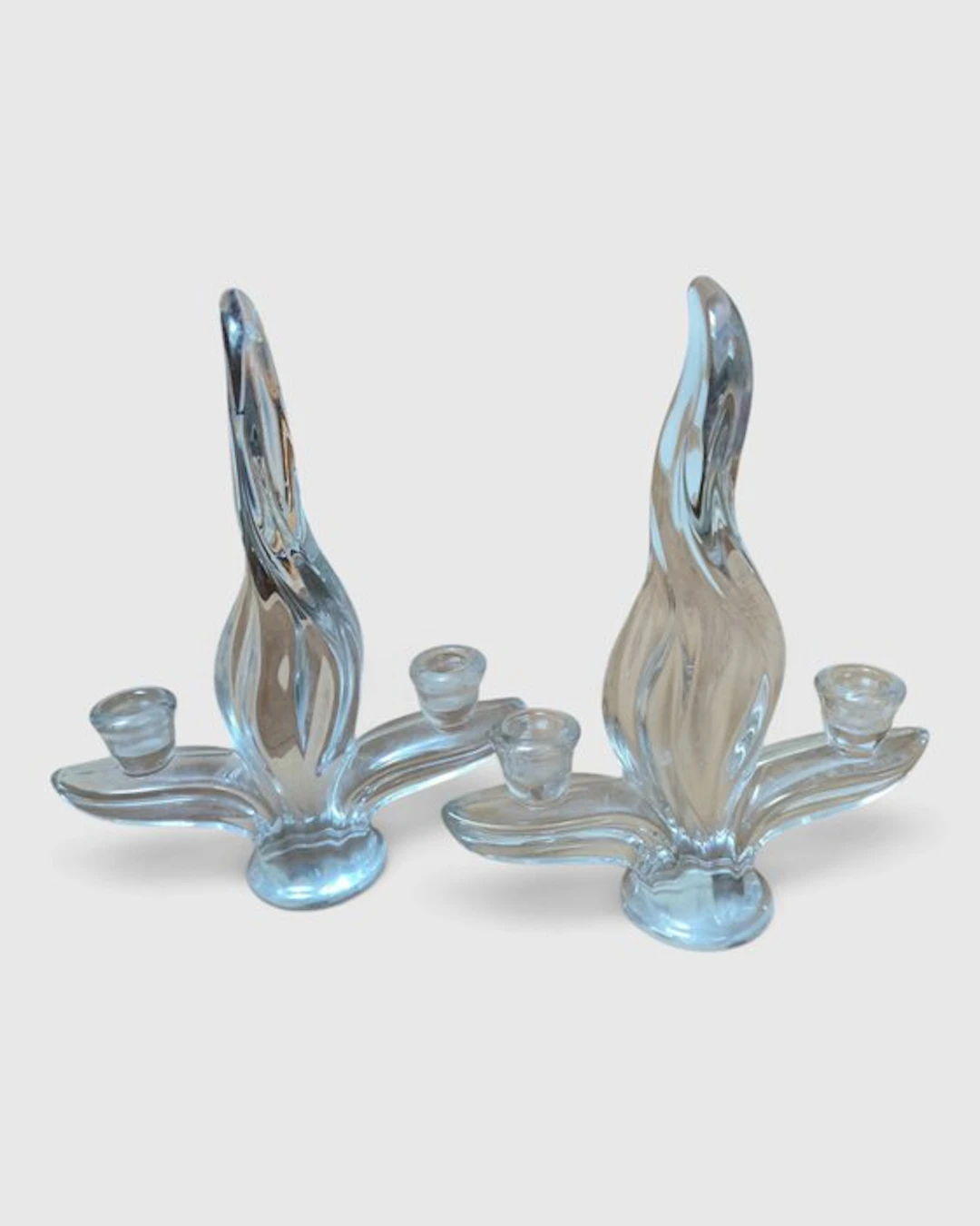 Taperstick (2) - Crystal - Crystal of Vannes
