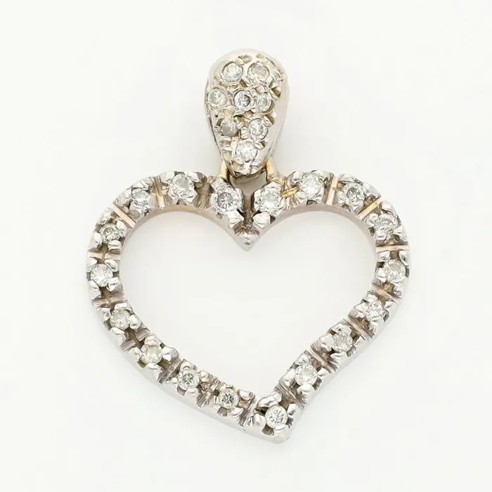 Pendant - 18 kt. White gold Diamond (Natural)