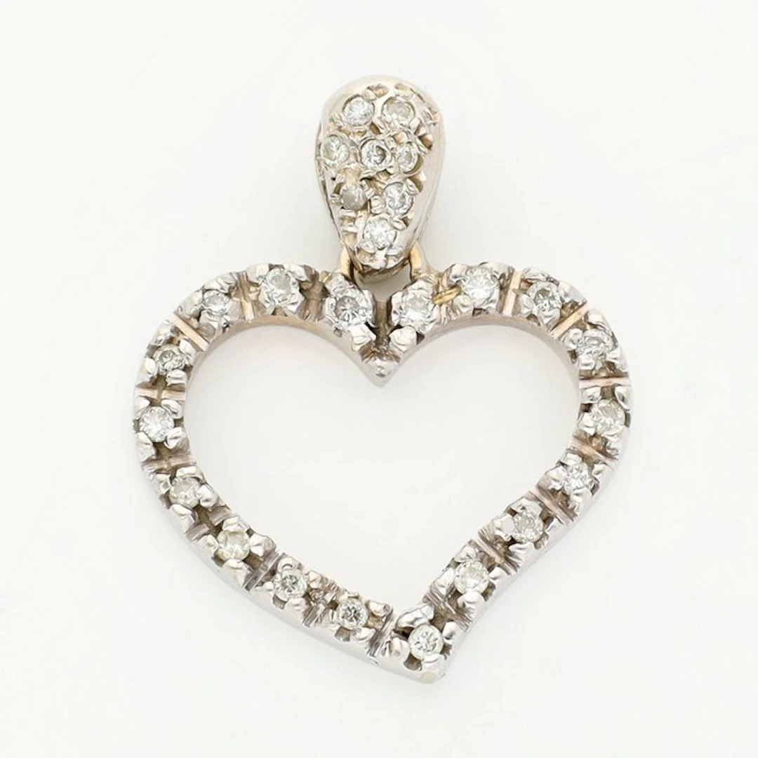 Pendant - 18 kt. White gold Diamond (Natural)