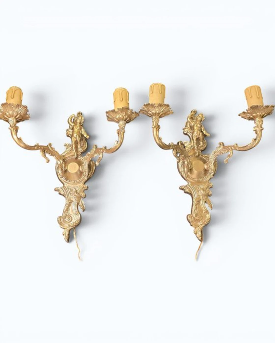 Wall sconce (2) - Gilt bronze - Cherubini