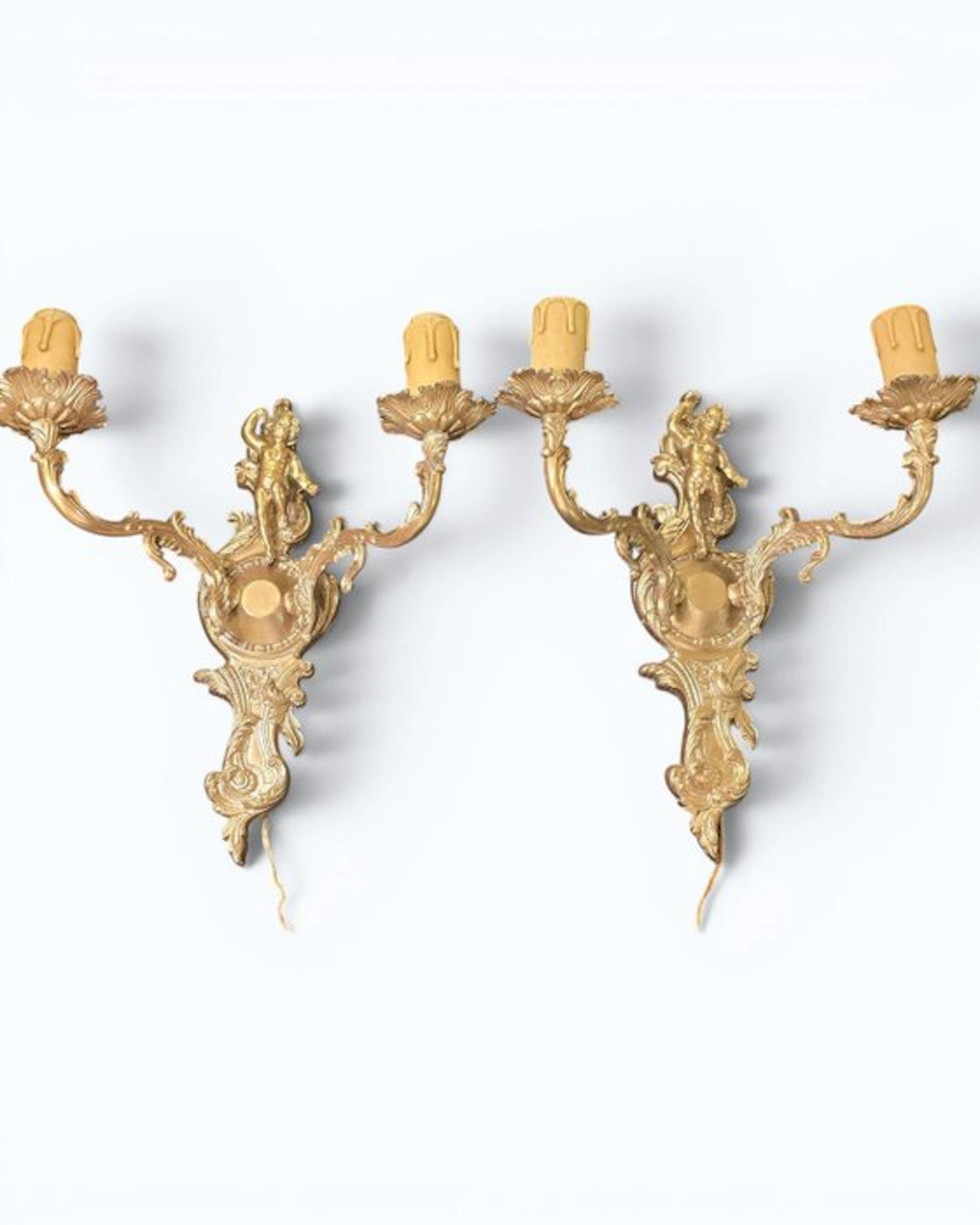 Wall sconce (2) - Gilt bronze - Cherubini