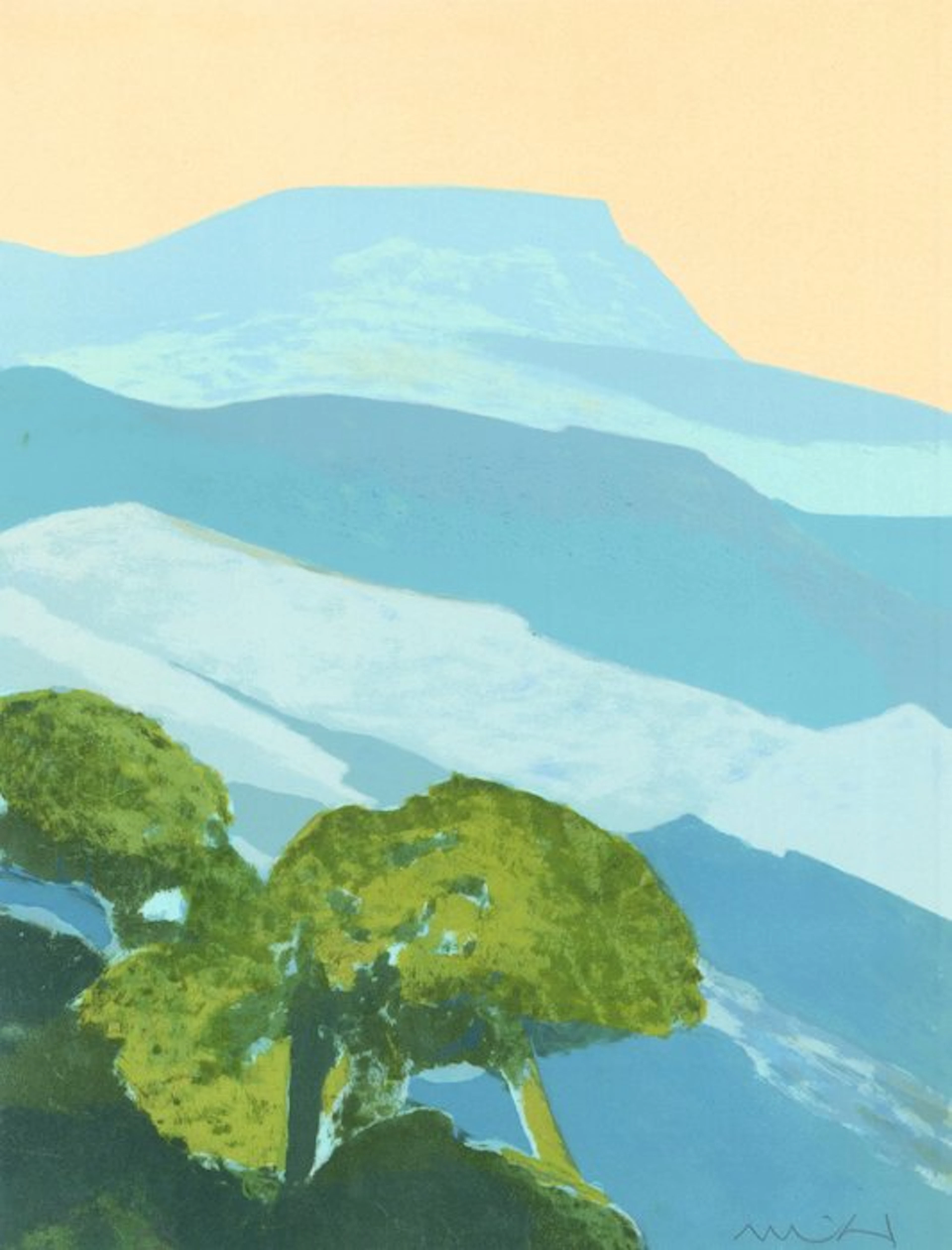 Roger Muhl (1929-2008) - Provence : Au-delà du vallon se dressait