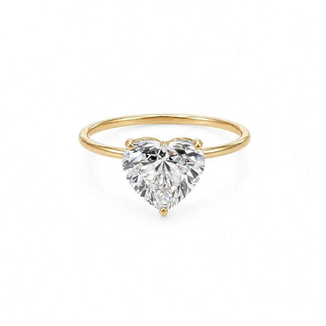 No reserve price - Ring - 14 kt. Yellow gold - 1.40ct. tw. Diamond (Lab-grown)