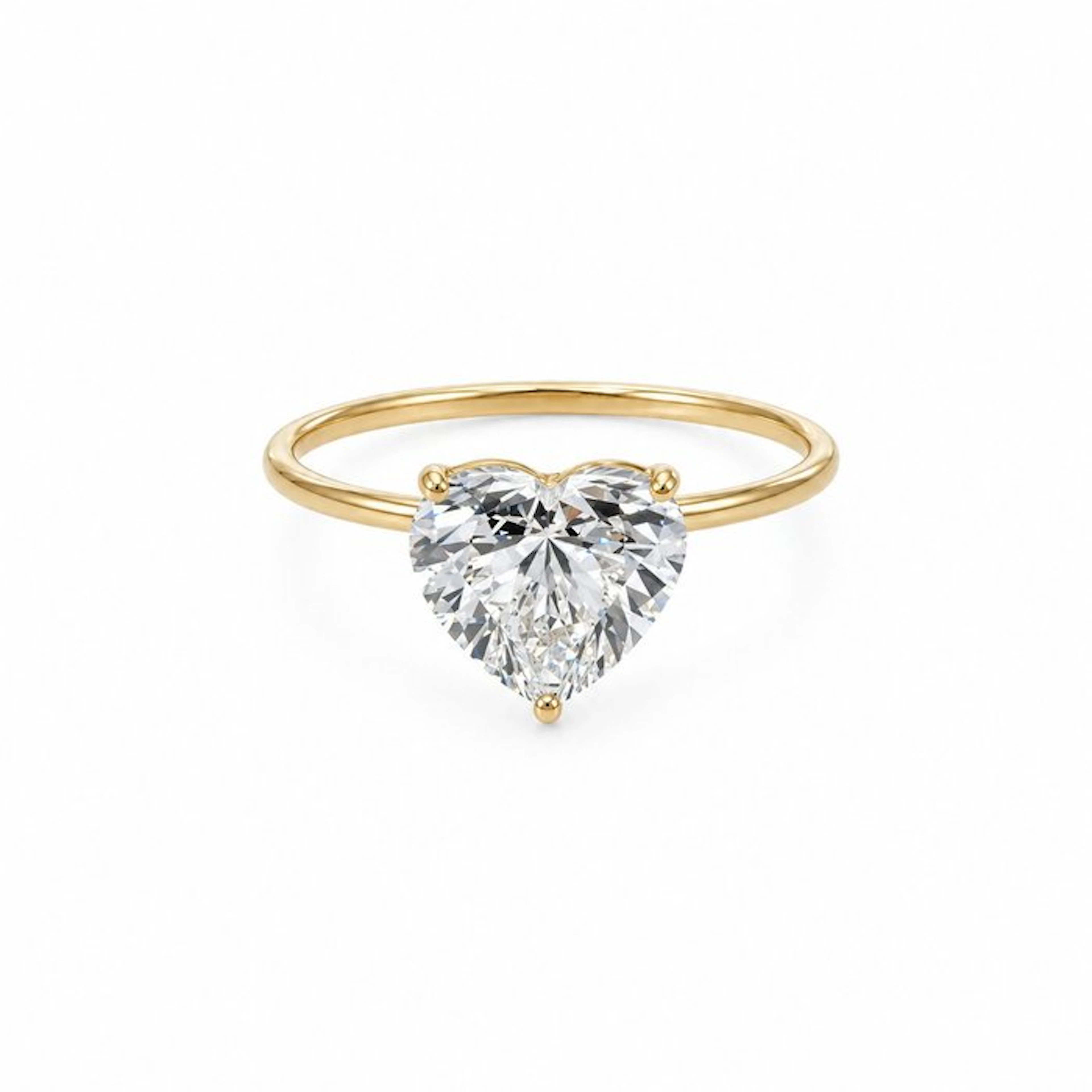No reserve price - Ring - 14 kt. Yellow gold - 2.00ct. tw. Diamond (Lab-grown)