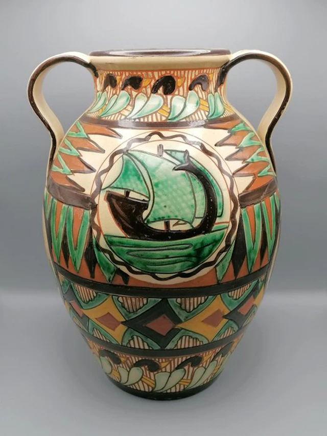 Fabbriche Maioliche Pisane - Vase - Ceramic - Art Deco