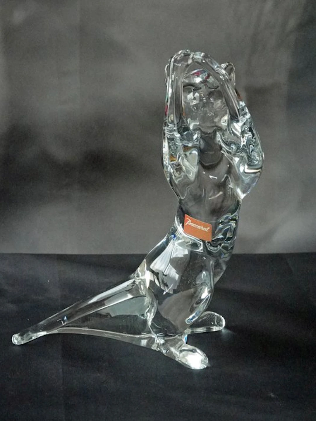 Baccarat - Statuette, Chat jouant - 17 cm - Crystal