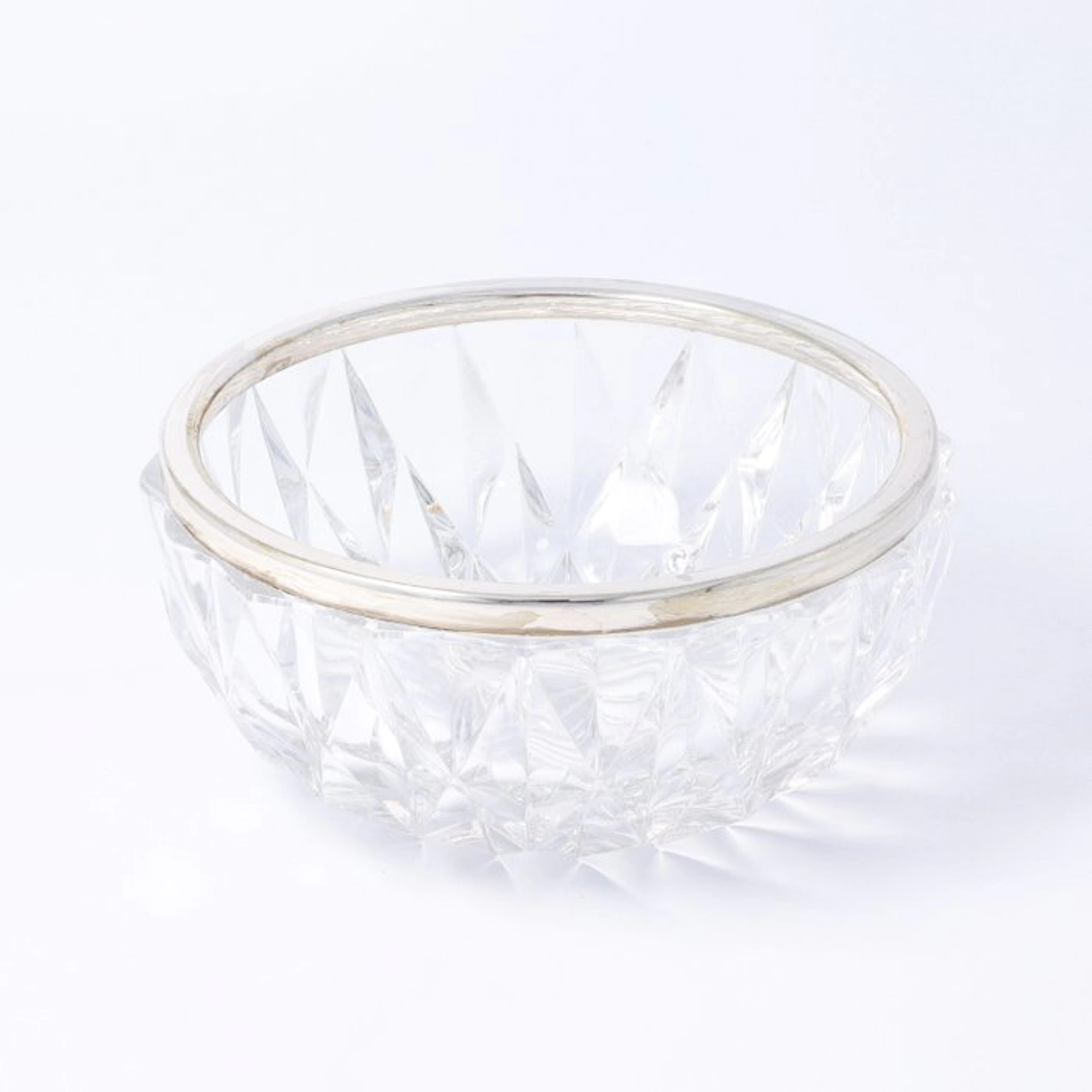 NO RESERVE - Gebrüder Kühn - Bonbon basket - Crystal, .925 silver