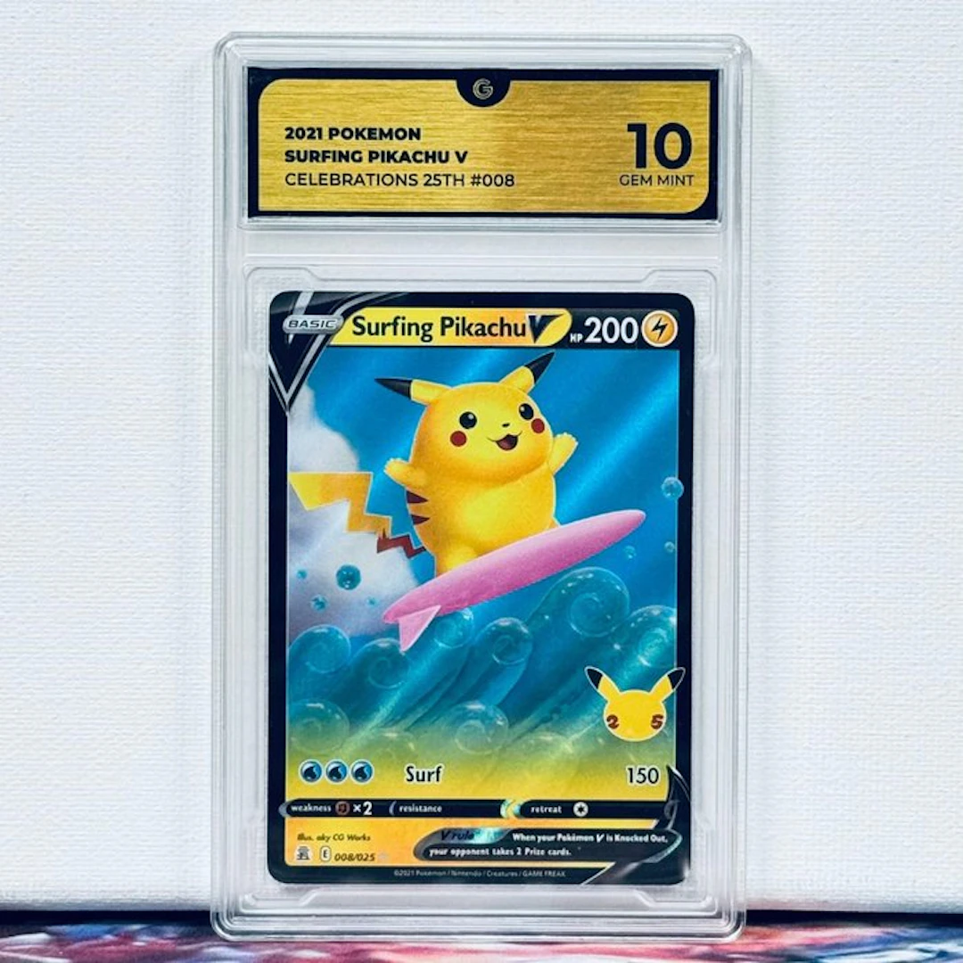 Pokémon Graded card - Surfing Pikachu V #008 2021 Pokemon...