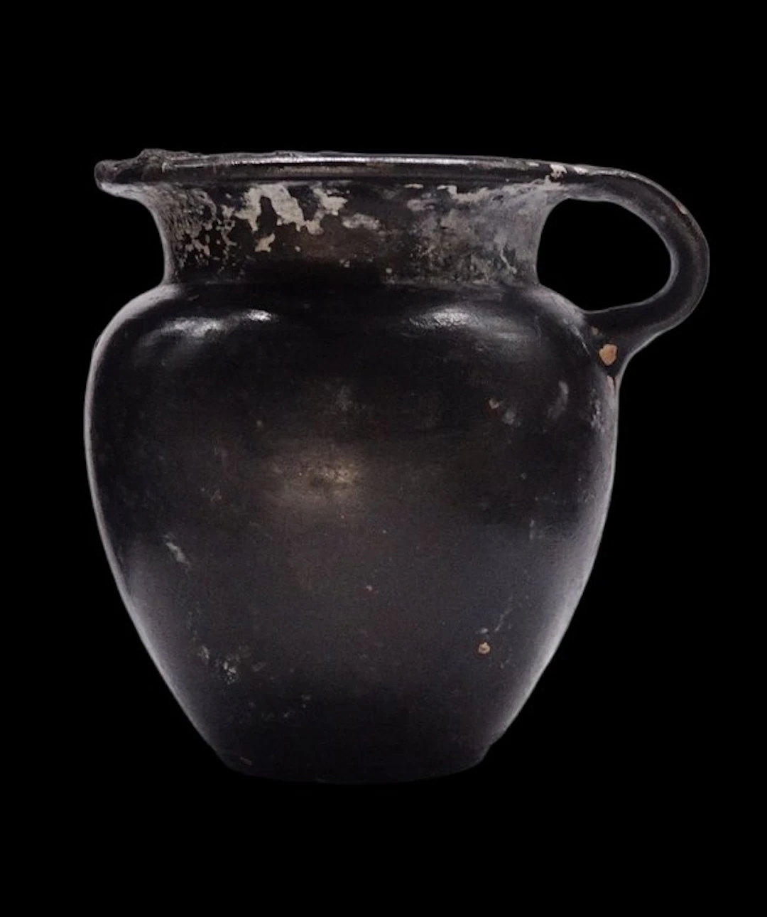 Ancient Greek - Olpé with a shiny black glaze - 400 BC - Intact